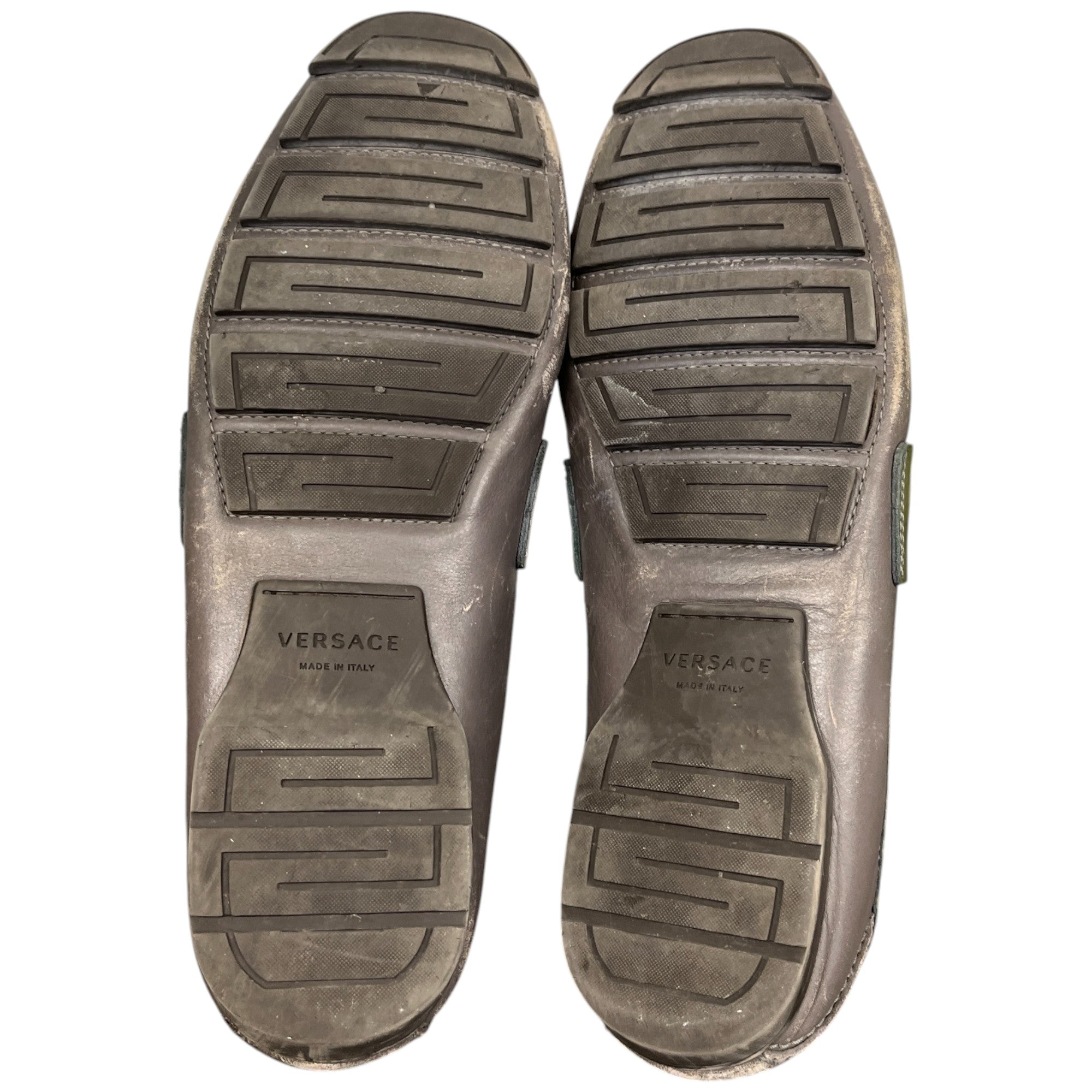 Men's Plaque Logo Loafers Green Size EU 45 / UK 11