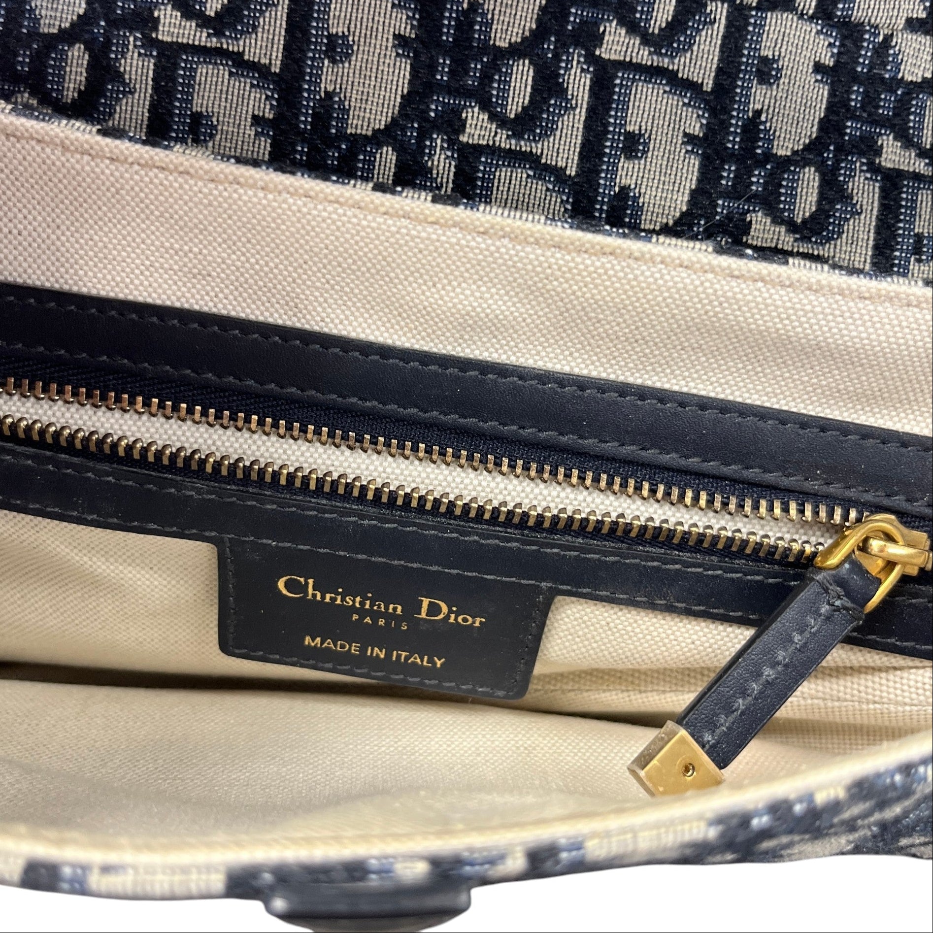 Women's Oblique Saddle Handbag Navy
