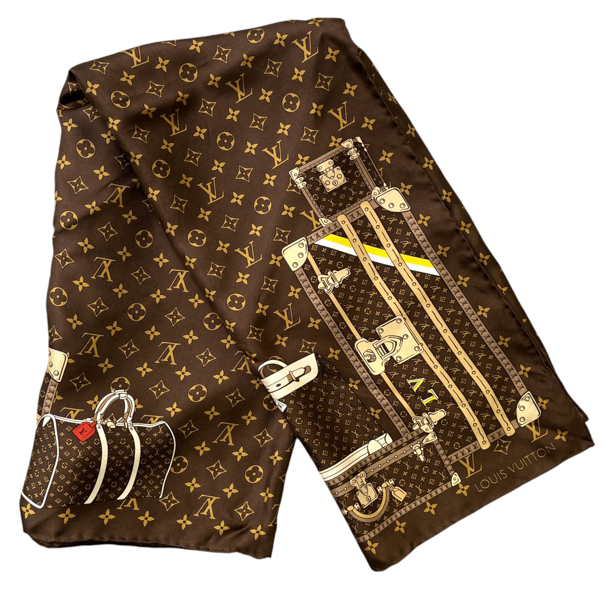 Women's Monogram Trunks Scarf Brown
