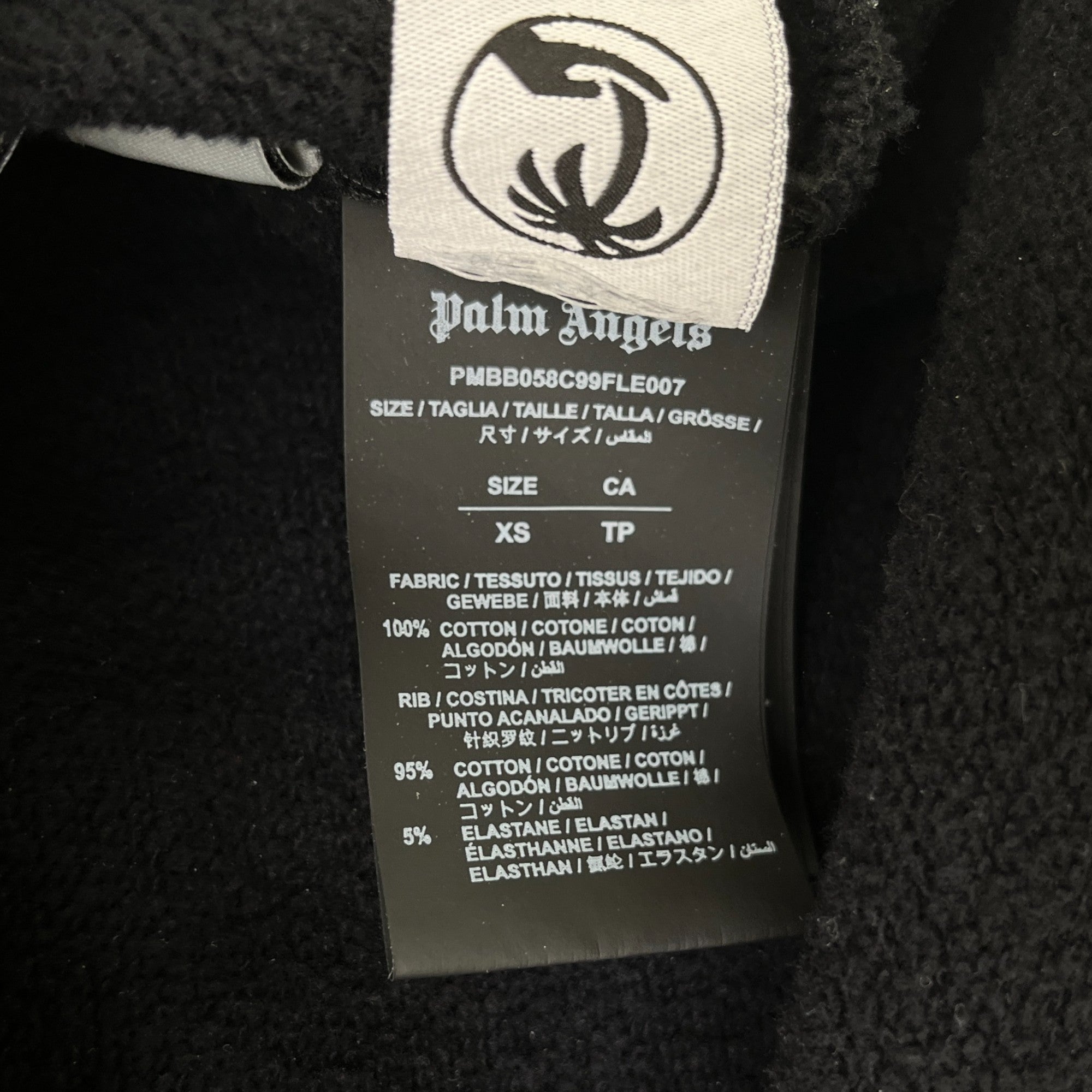 Men's Star Spray Logo Hoodie Black Size XS