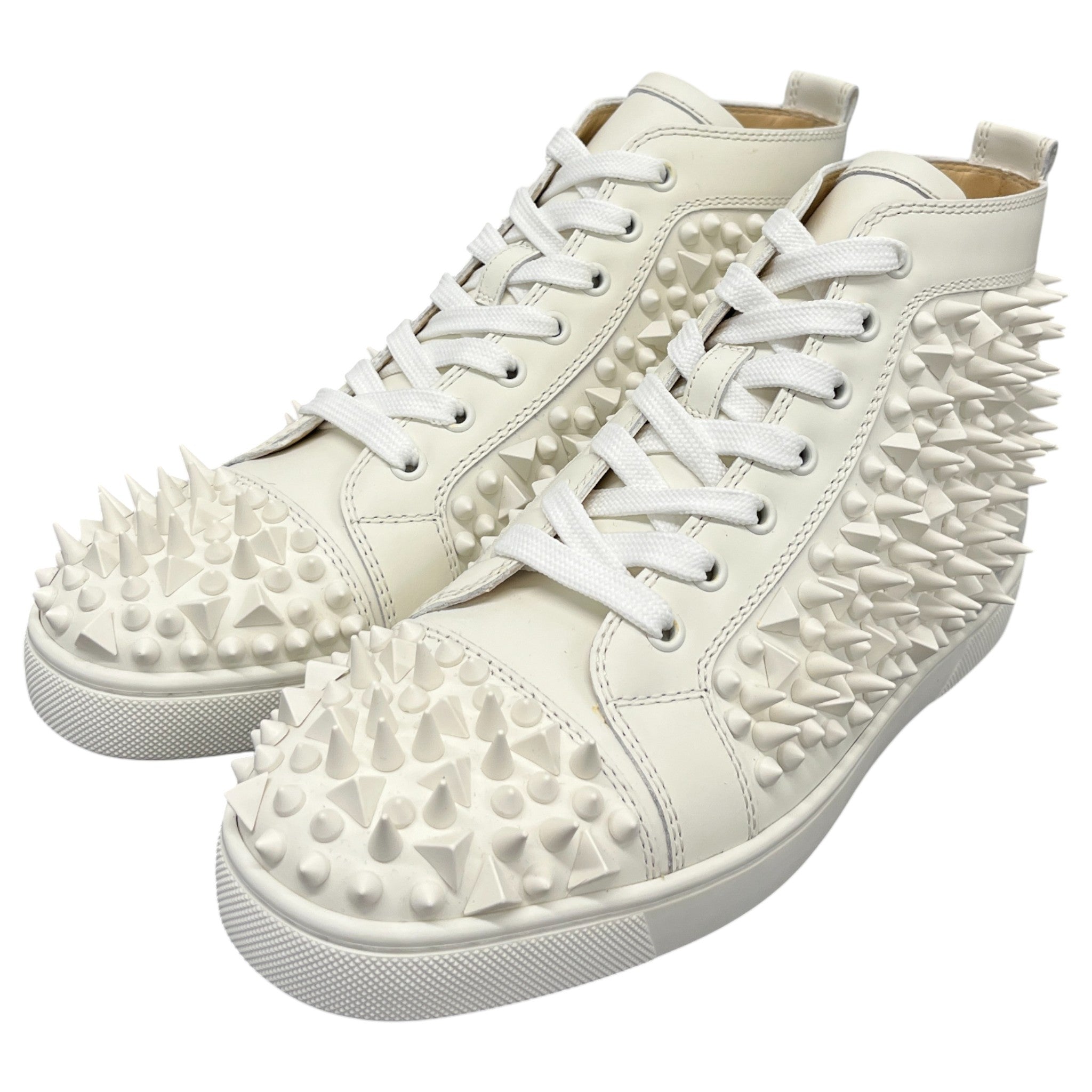 Men's Louis Pik Pik Flat High Trainers White Size EU 40 / UK 6