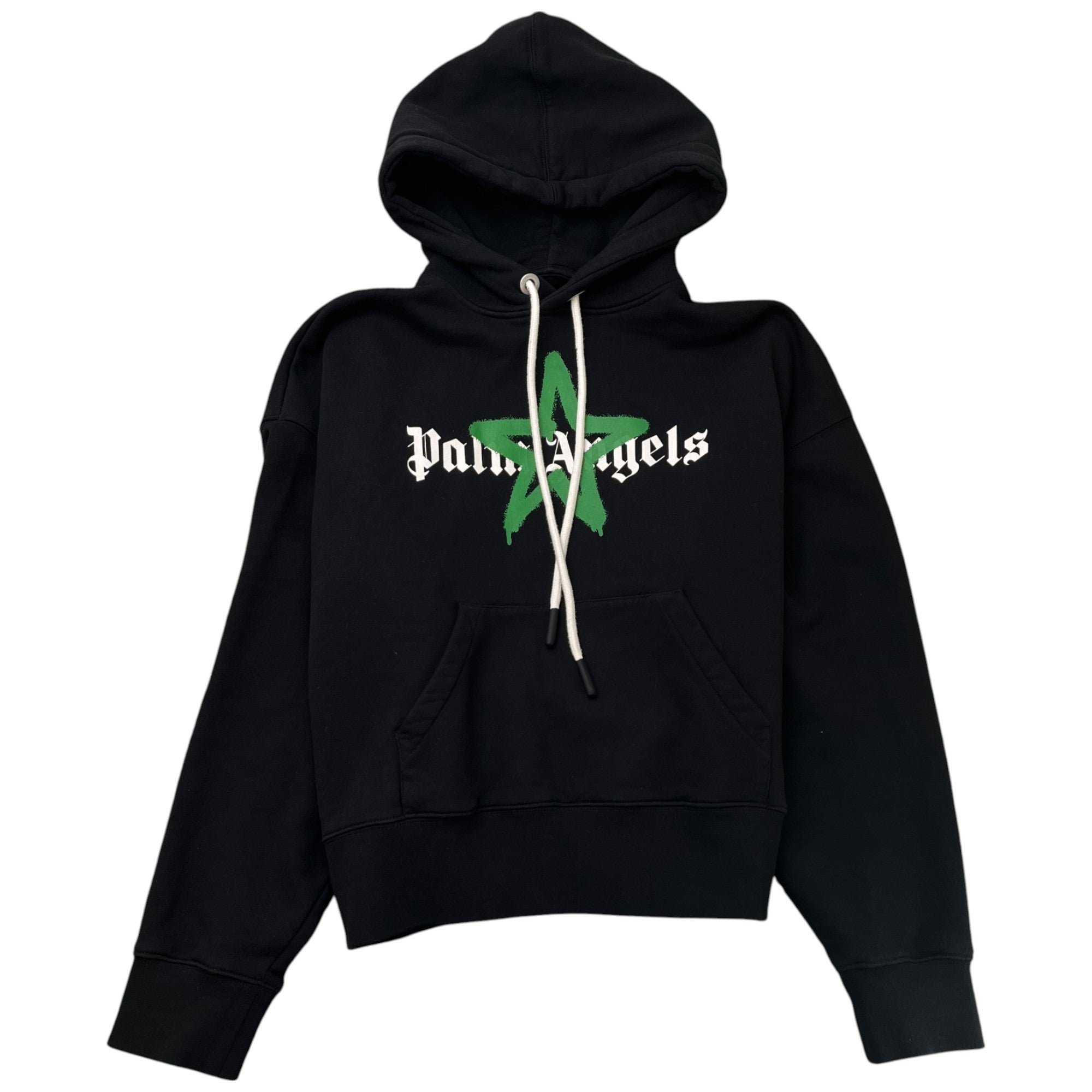 Men's Star Spray Logo Hoodie Black Size XS