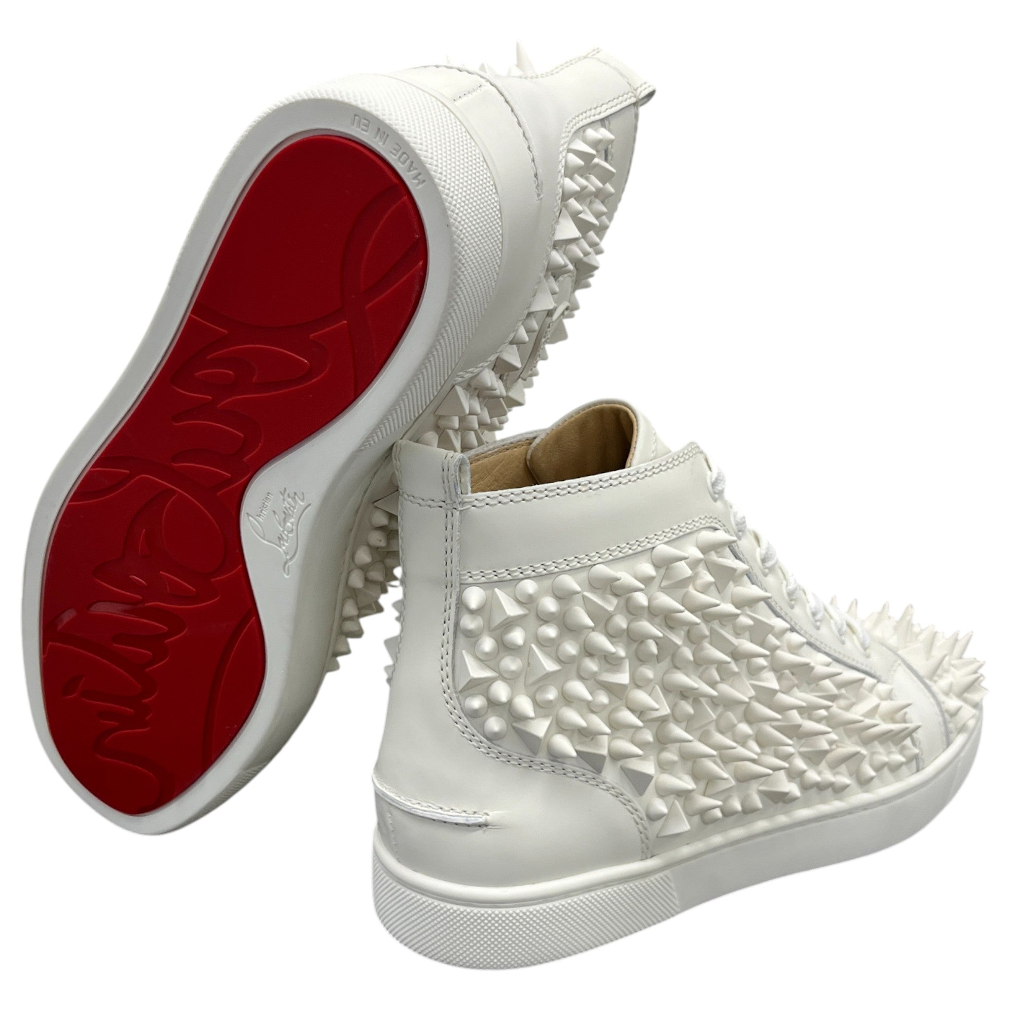 Men's Louis Pik Pik Flat High Trainers White Size EU 40 / UK 6