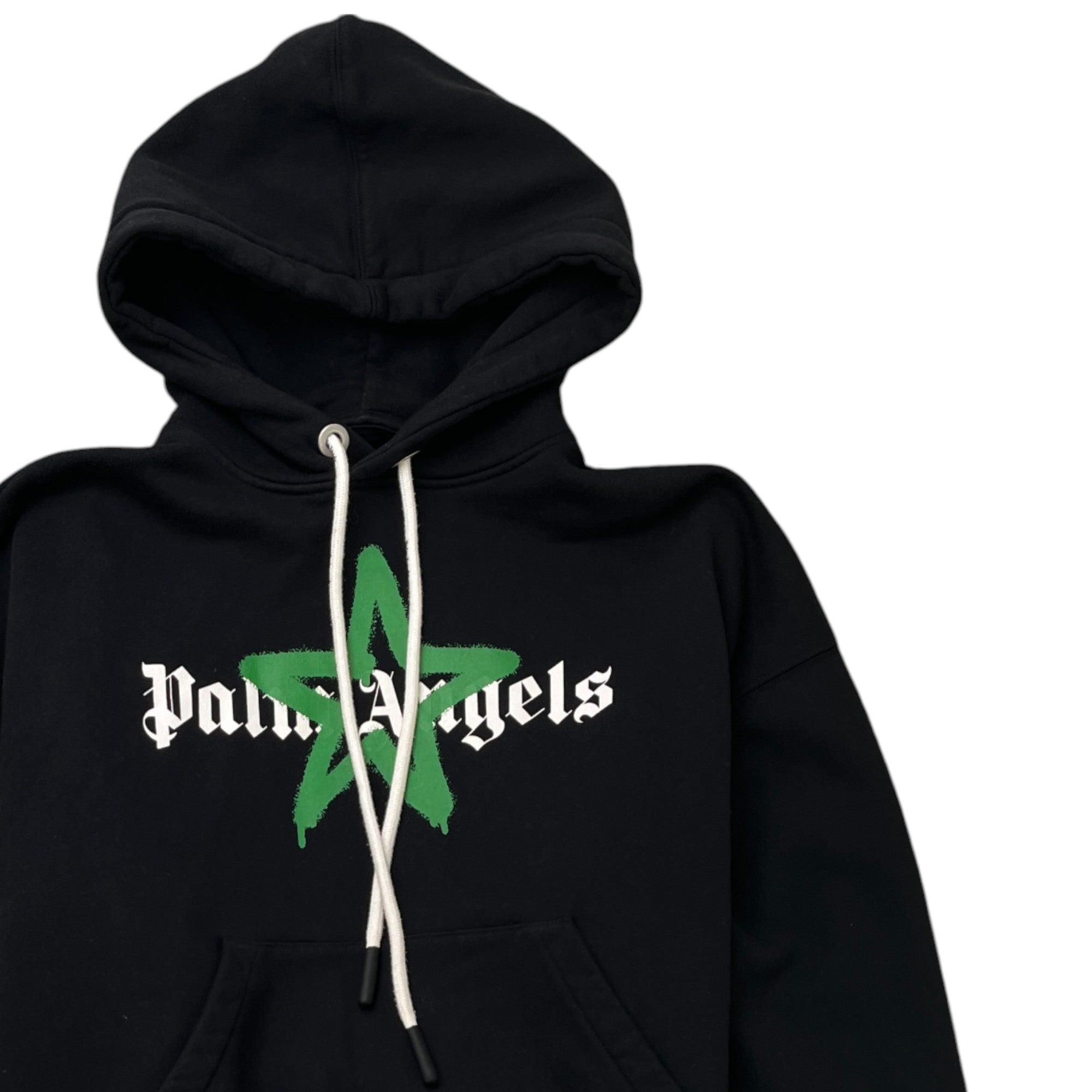 Men's Star Spray Logo Hoodie Black Size XS