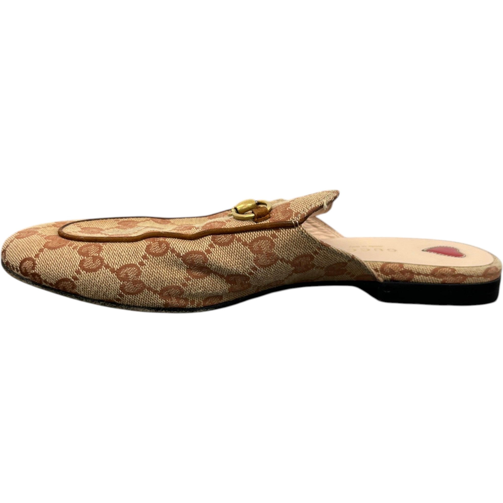Women's Gg Supreme Princetown Loafers Beige Size EU 38.5 / UK 5.5