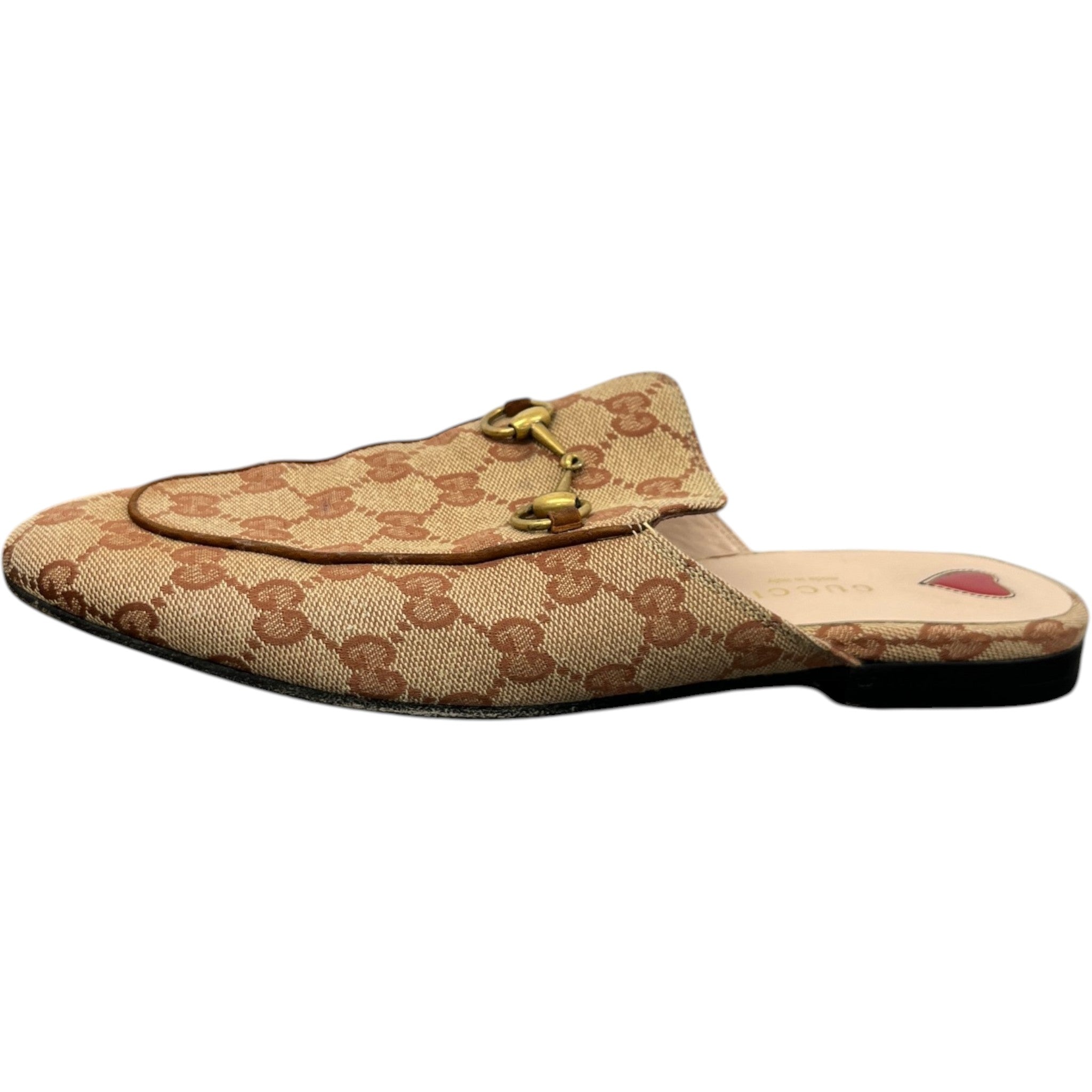 Women's Gg Supreme Princetown Loafers Beige Size EU 38.5 / UK 5.5