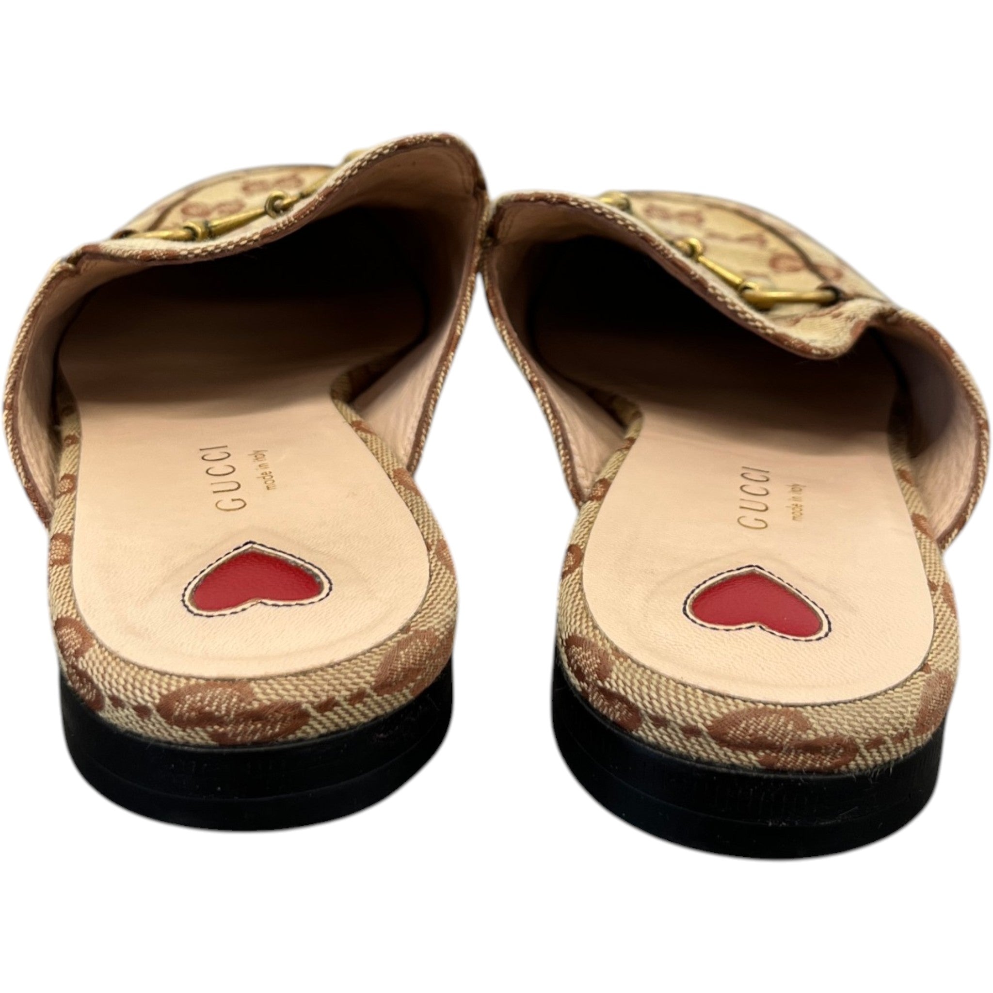 Women's Gg Supreme Princetown Loafers Beige Size EU 38.5 / UK 5.5