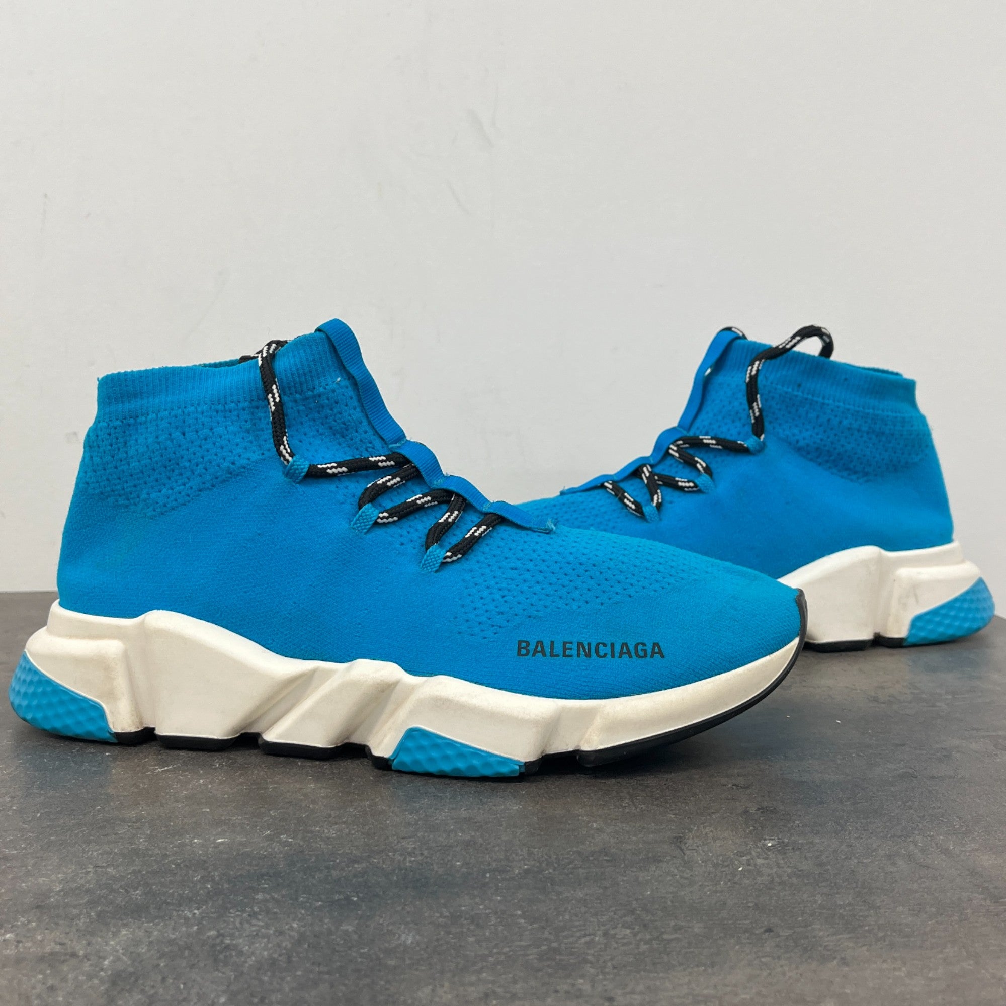 Men's Speed Lace Up High Trainers Blue Size EU 41 / UK 7