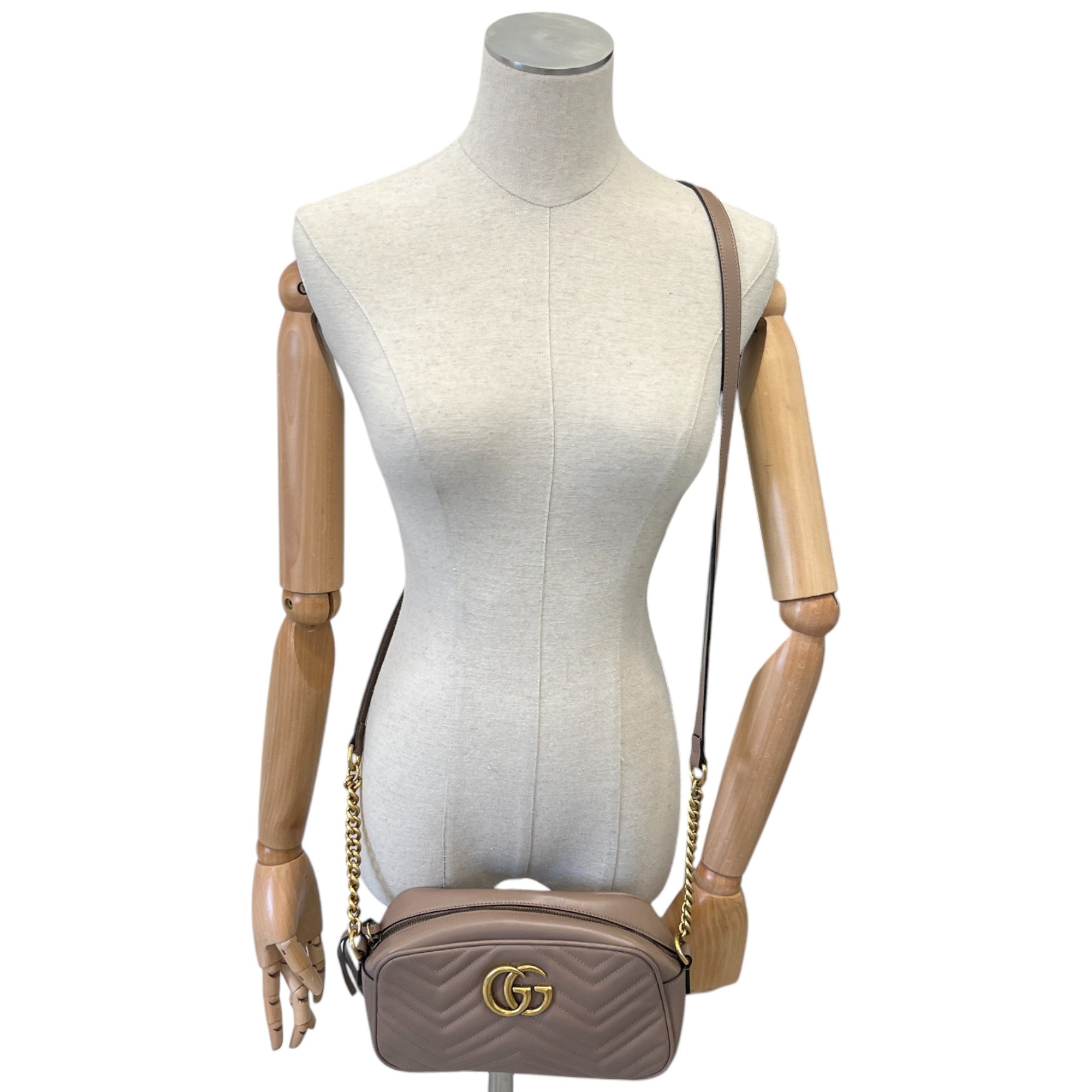 Women's Gg Marmont Camera Handbag Nude