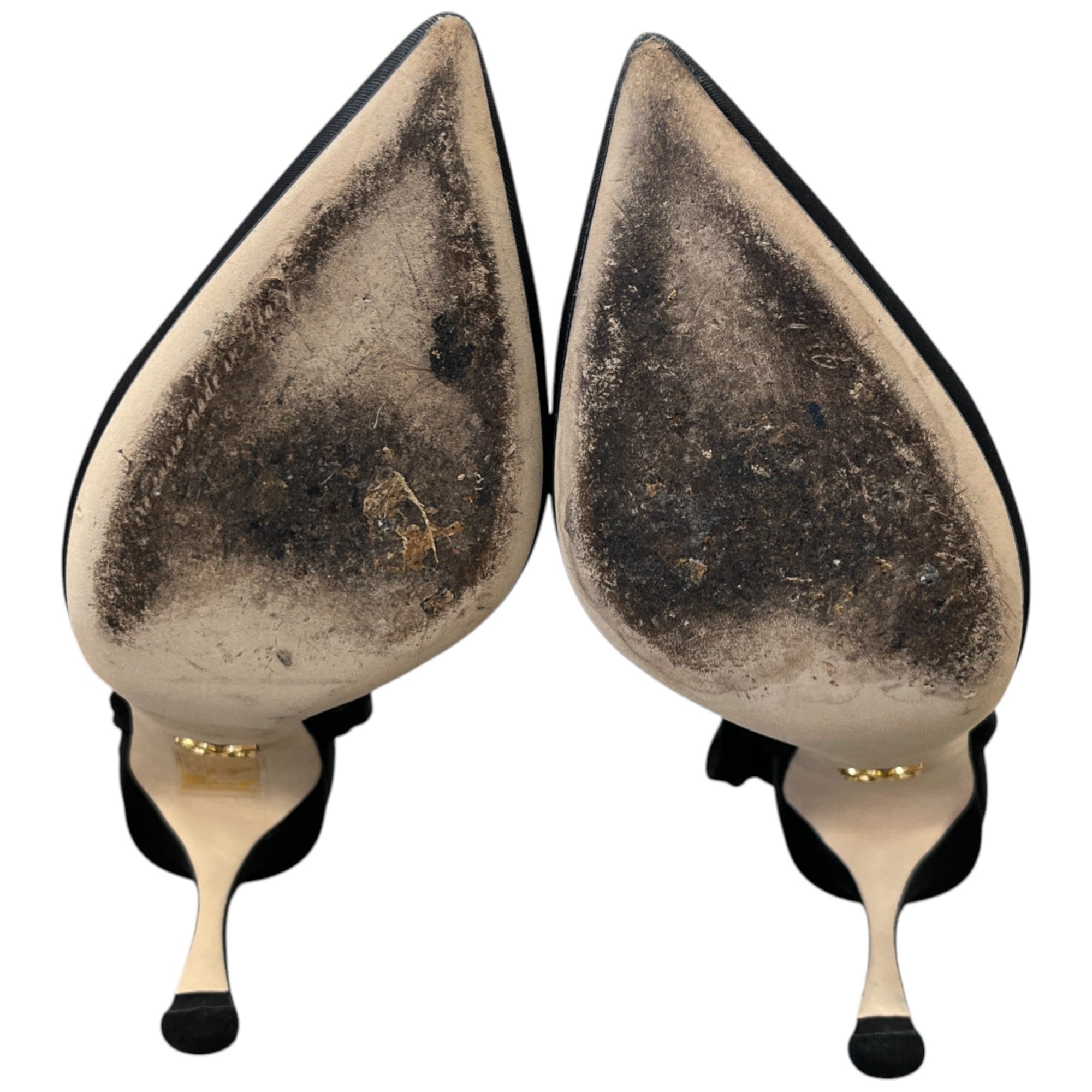 Women's Floral Slingback Heels Black Size EU 36 / UK 3