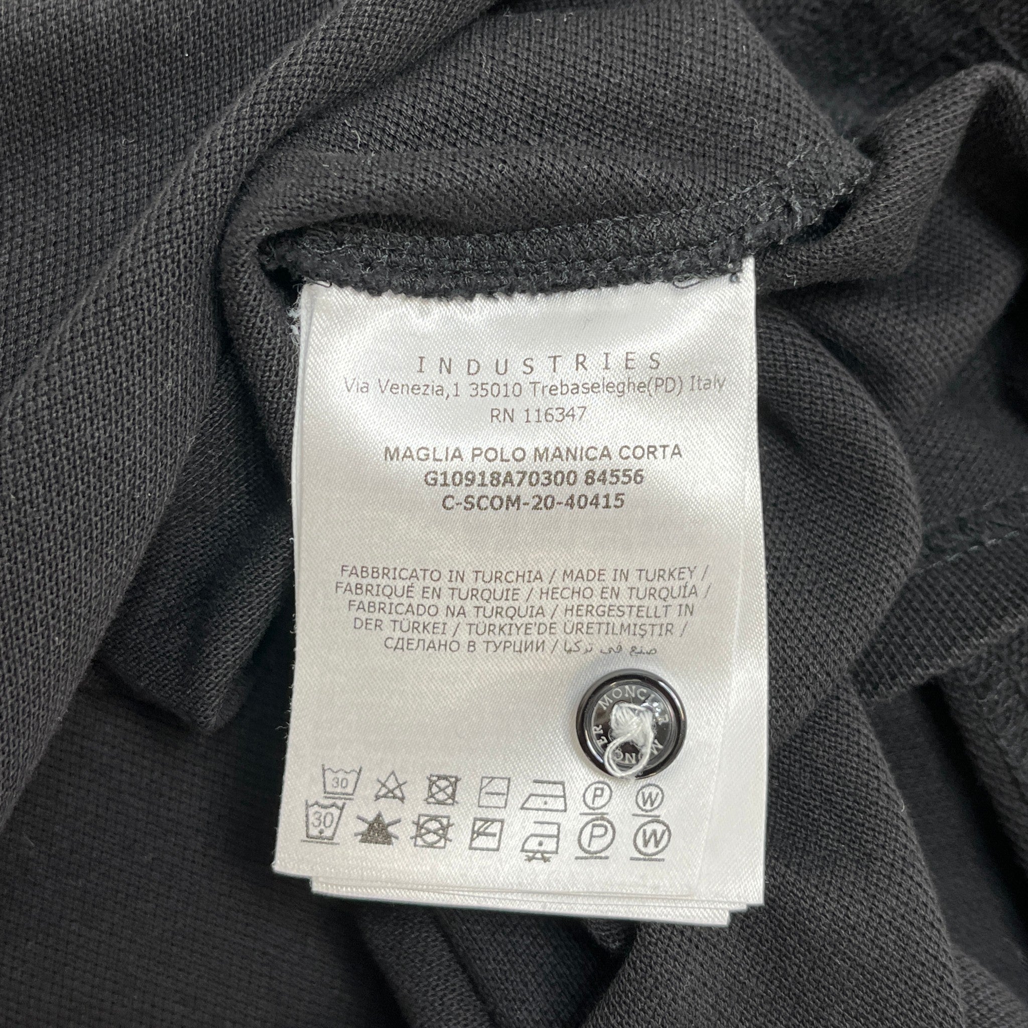 Men's Maglia Polo Shirt Black Size S