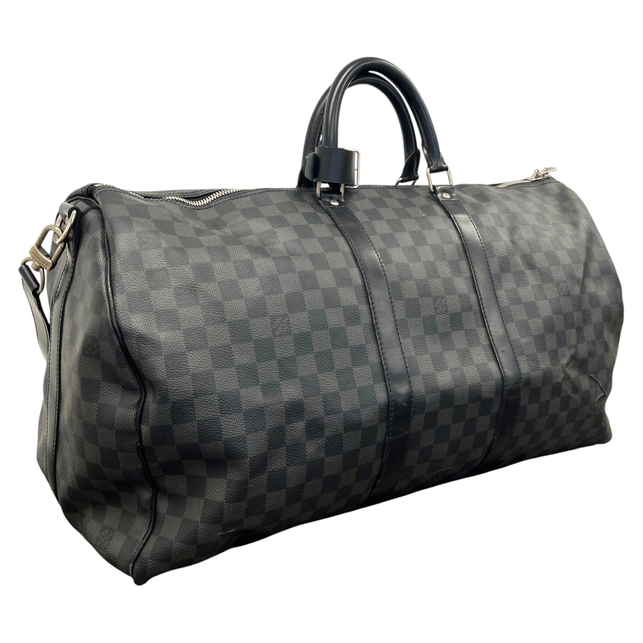 Men's Damier Graphite Keepall Bandoulière 55 Bag Black
