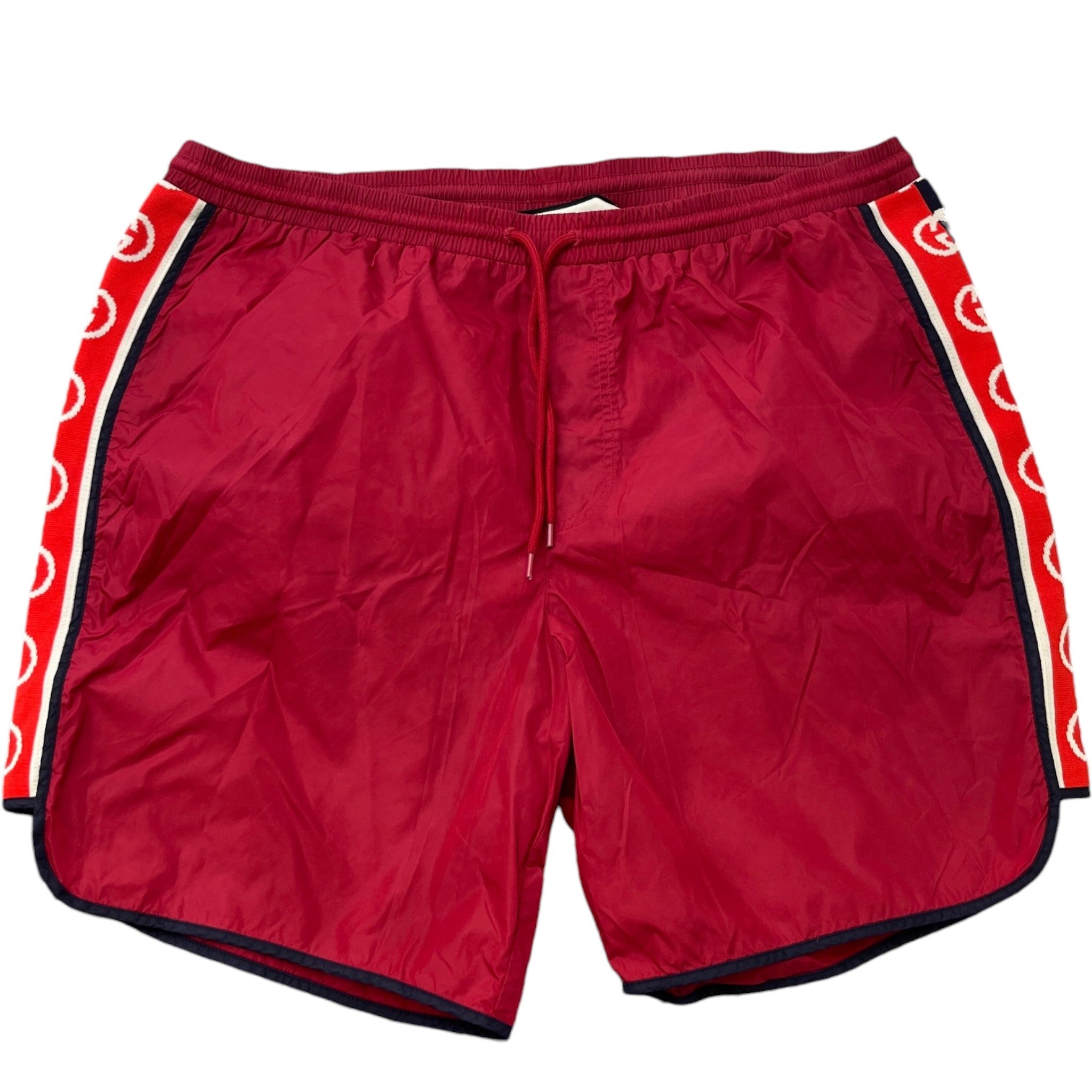 Men's Gg Web Swim Shorts Red Size W32 / IT 48
