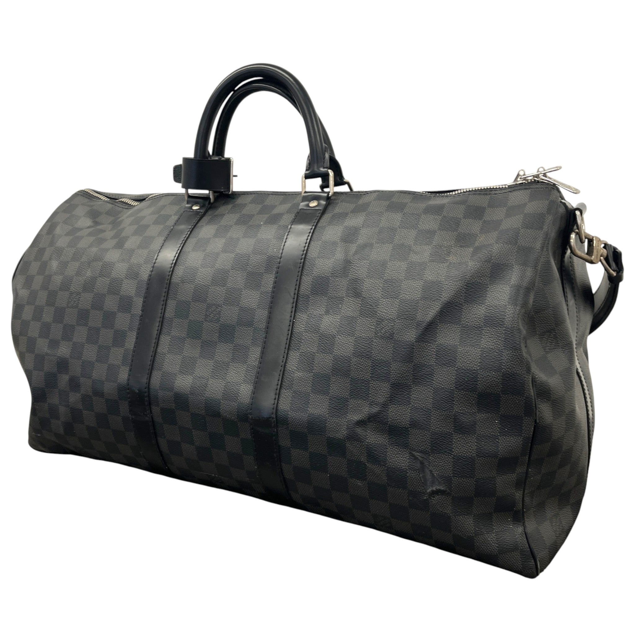 Men's Damier Graphite Keepall Bandoulière 55 Bag Black