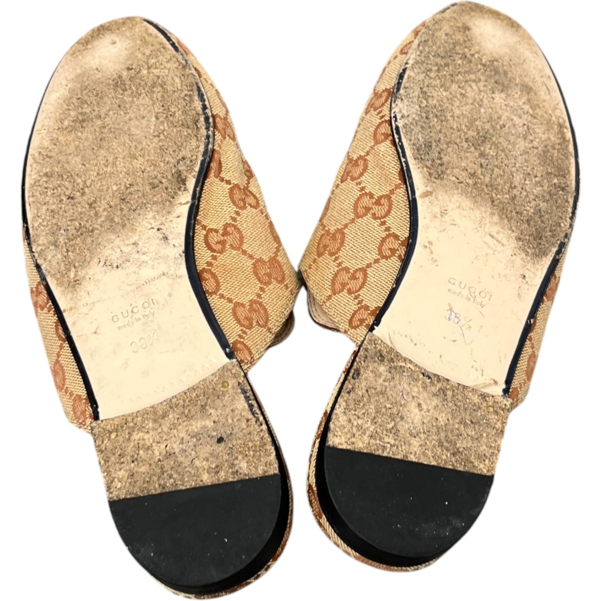 Women's Gg Supreme Princetown Loafers Beige Size EU 38.5 / UK 5.5