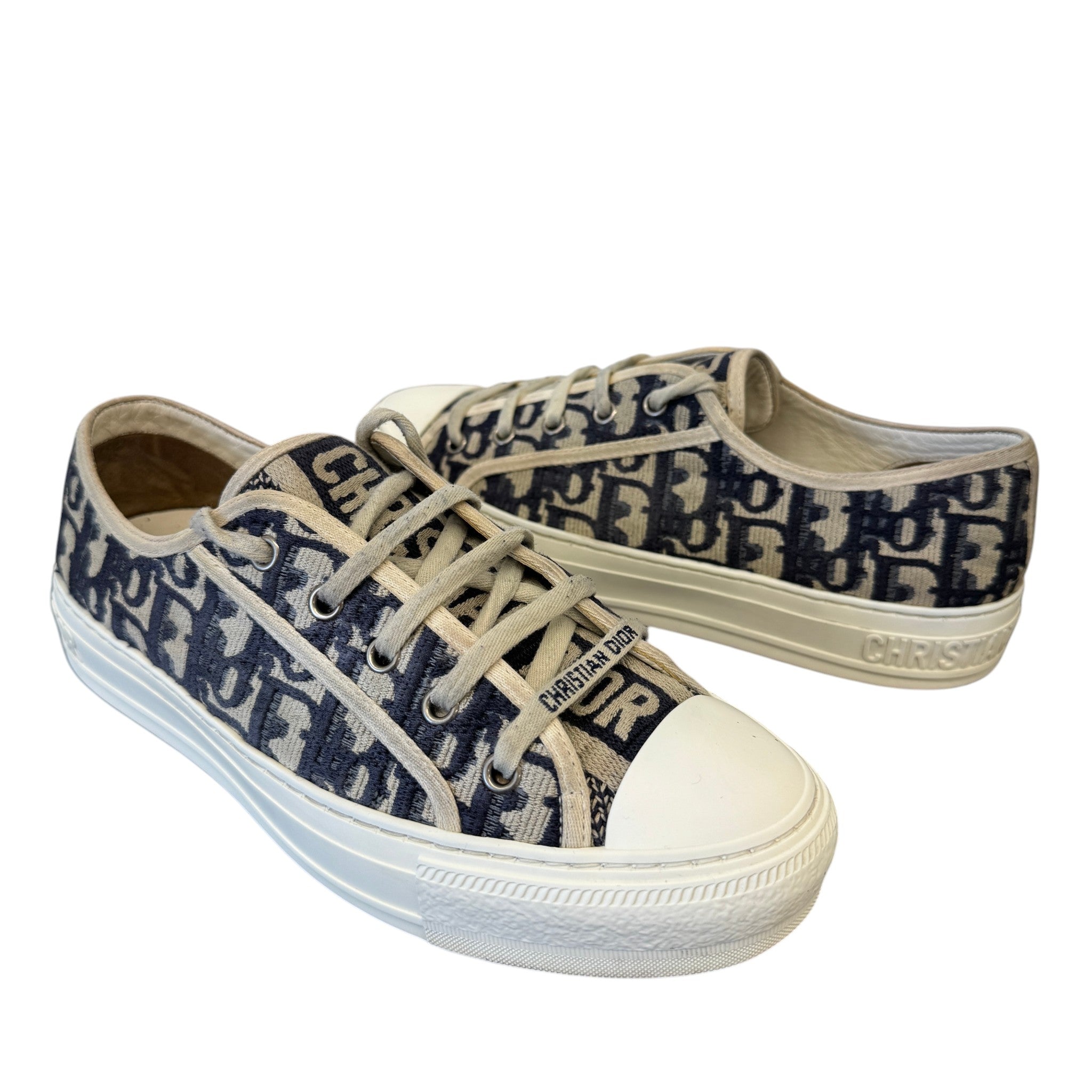 Women's Walk'N'Dior Low Trainers Navy Size EU 38.5 / UK 5.5