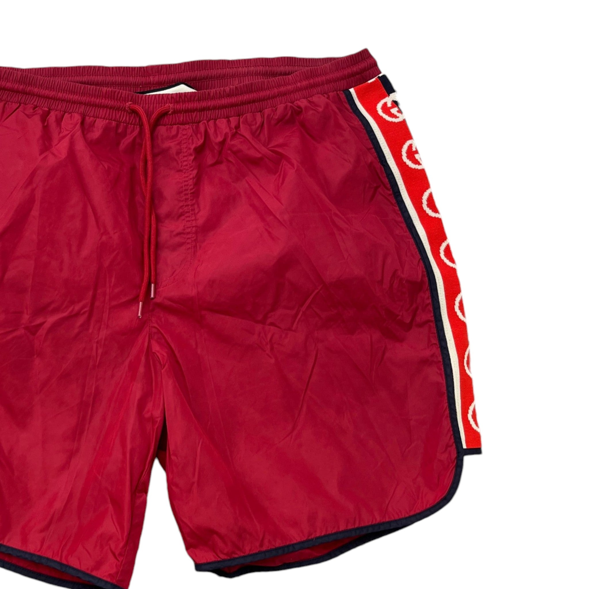 Men's Gg Web Swim Shorts Red Size W32 / IT 48