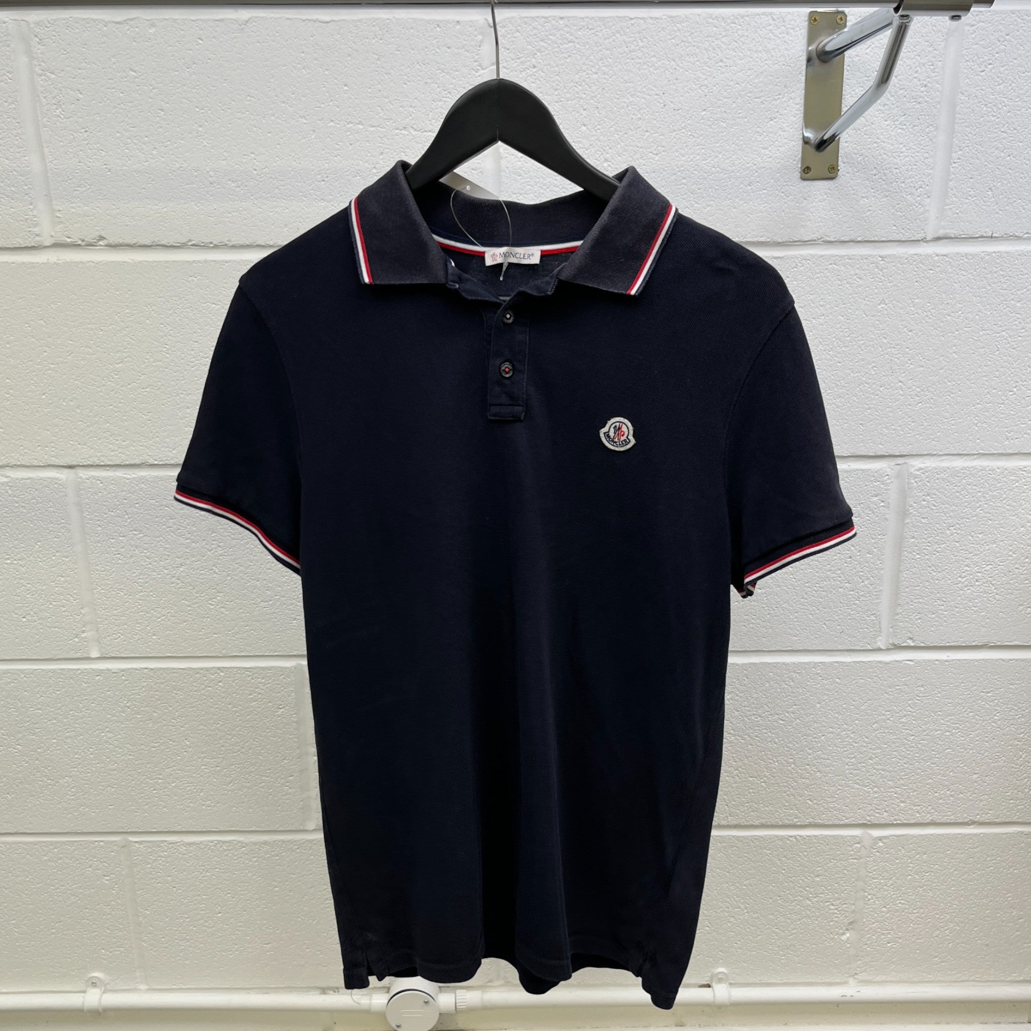 Men's Maglia Manica Corta Polo Shirt Navy Size M