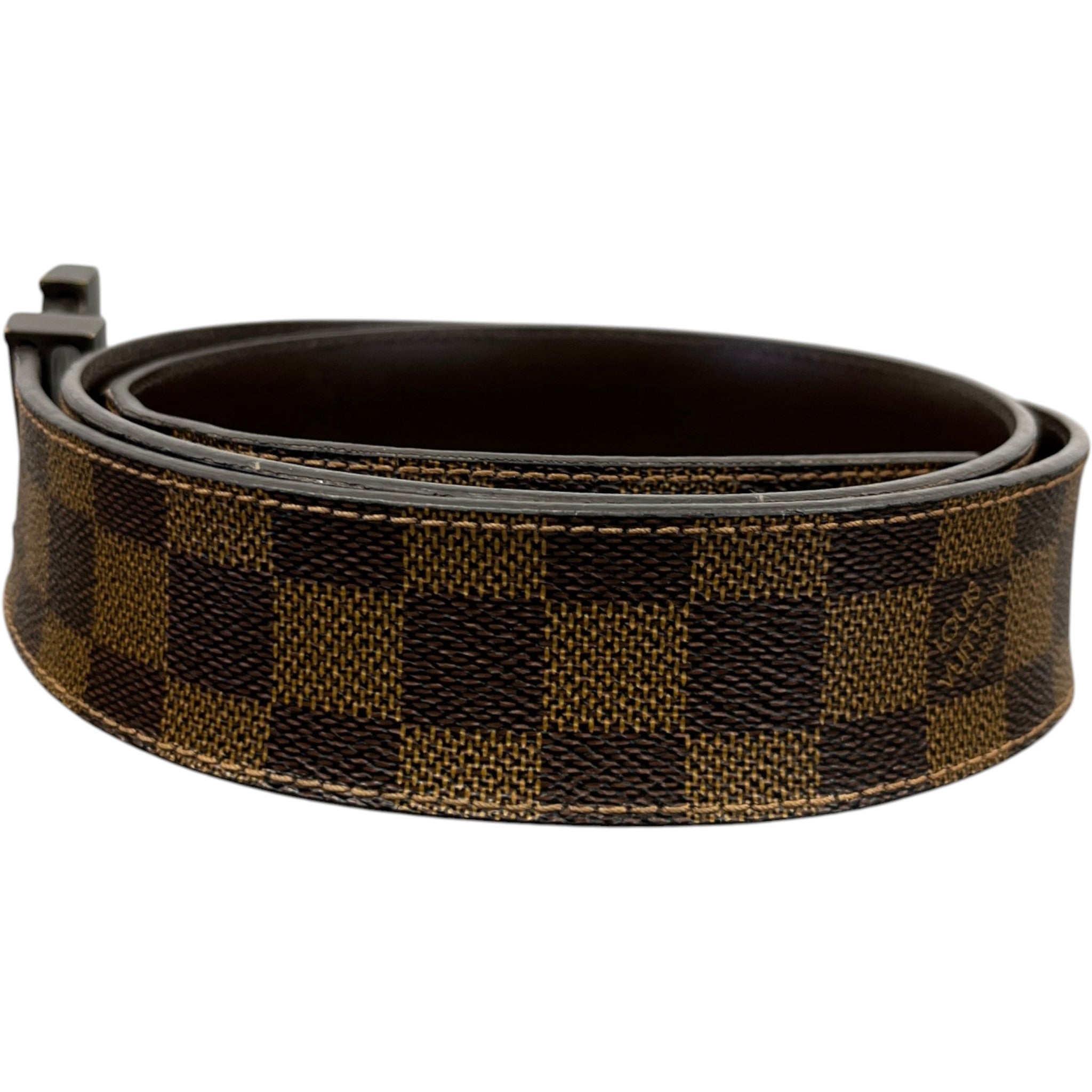 Men's Damier Ebene Belt Brown Size Waist 40"