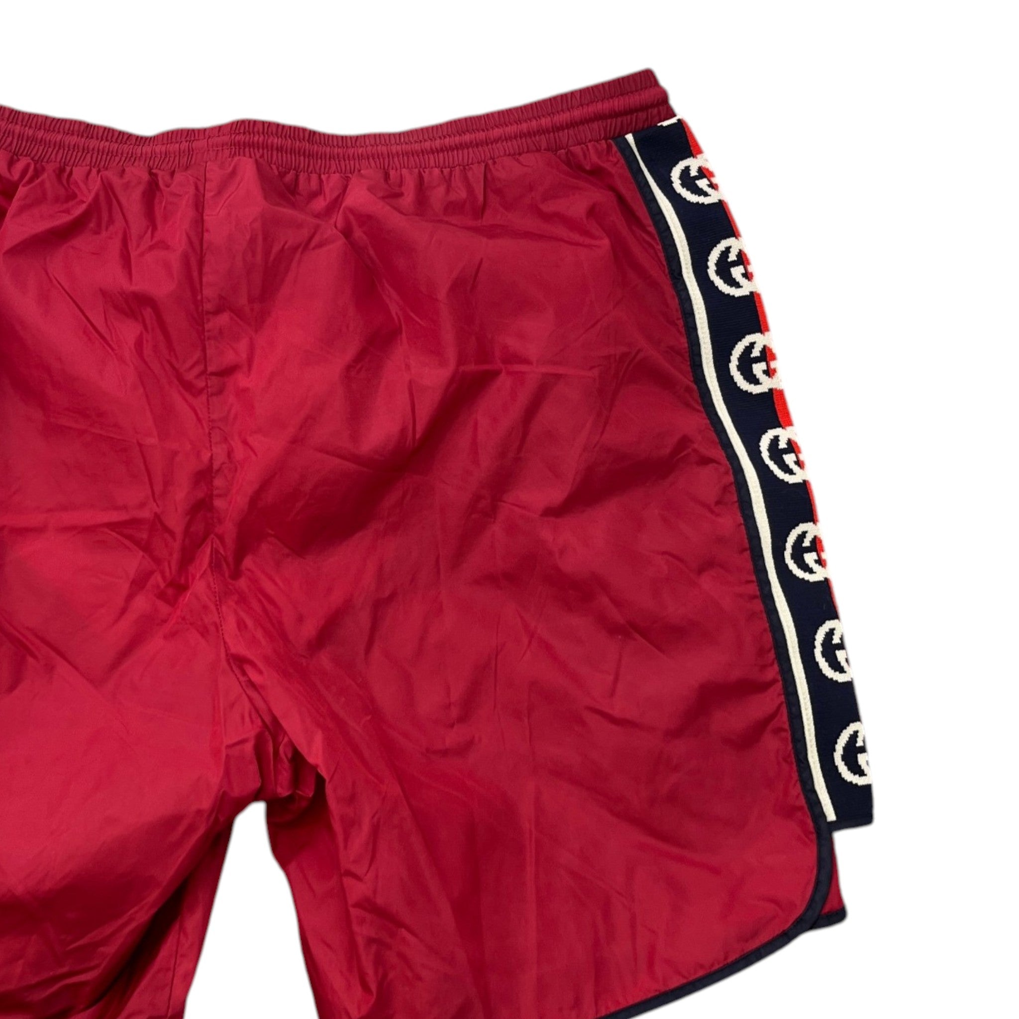 Men's Gg Web Swim Shorts Red Size W32 / IT 48