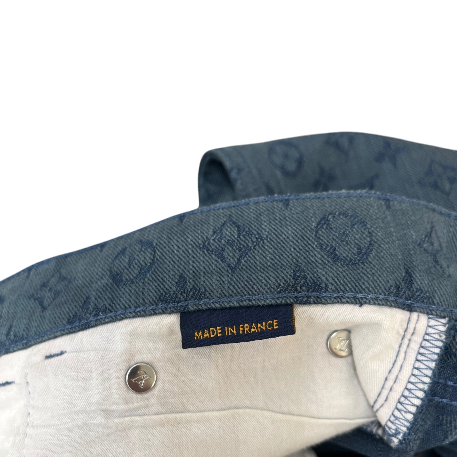Men's X Virgil Abloh Monogram Slim Jeans Blue Size Waist 32"