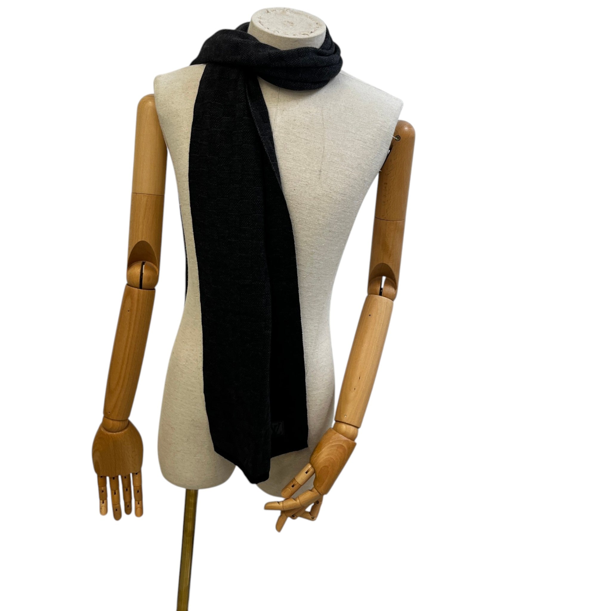 Men's Petit Damier Scarf Black