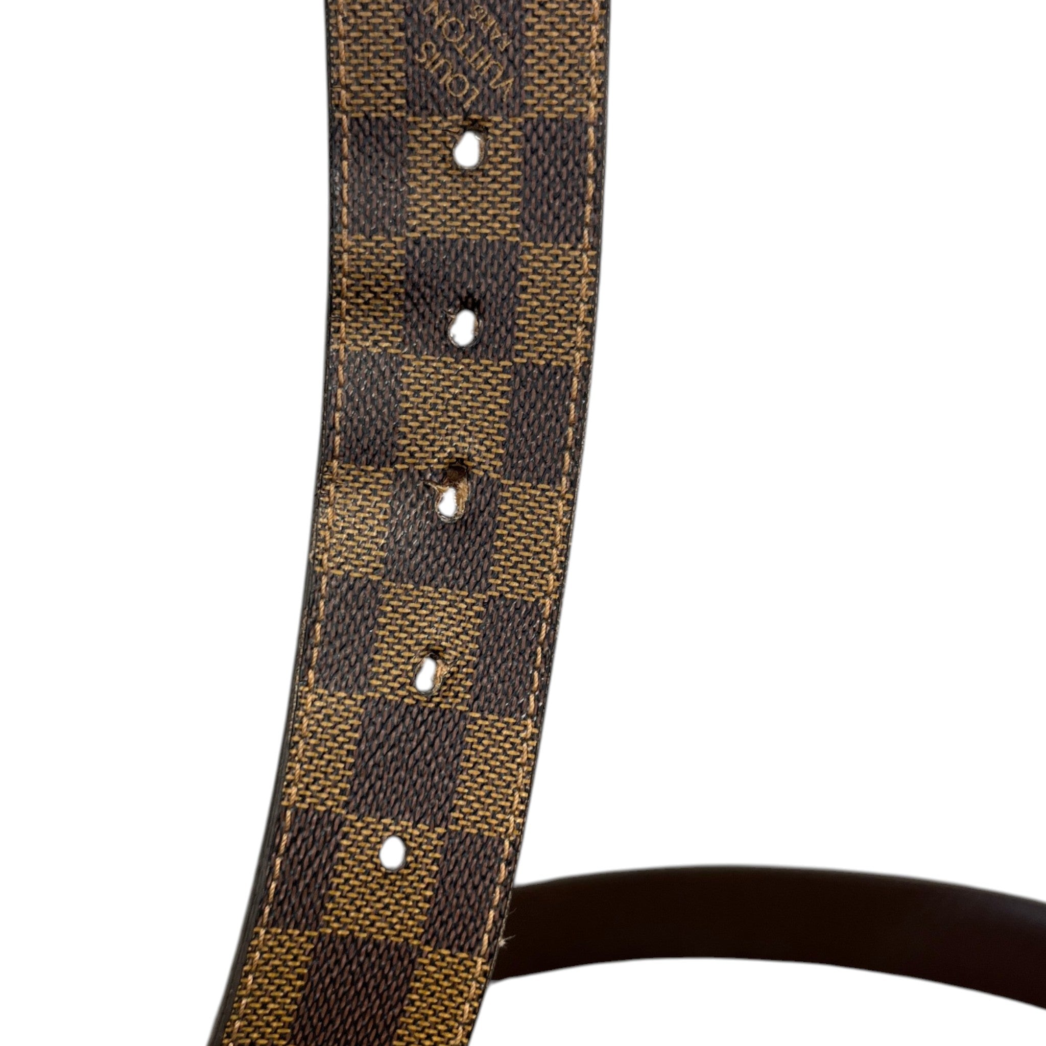 Men's Damier Ebene Belt Brown Size Waist 40"