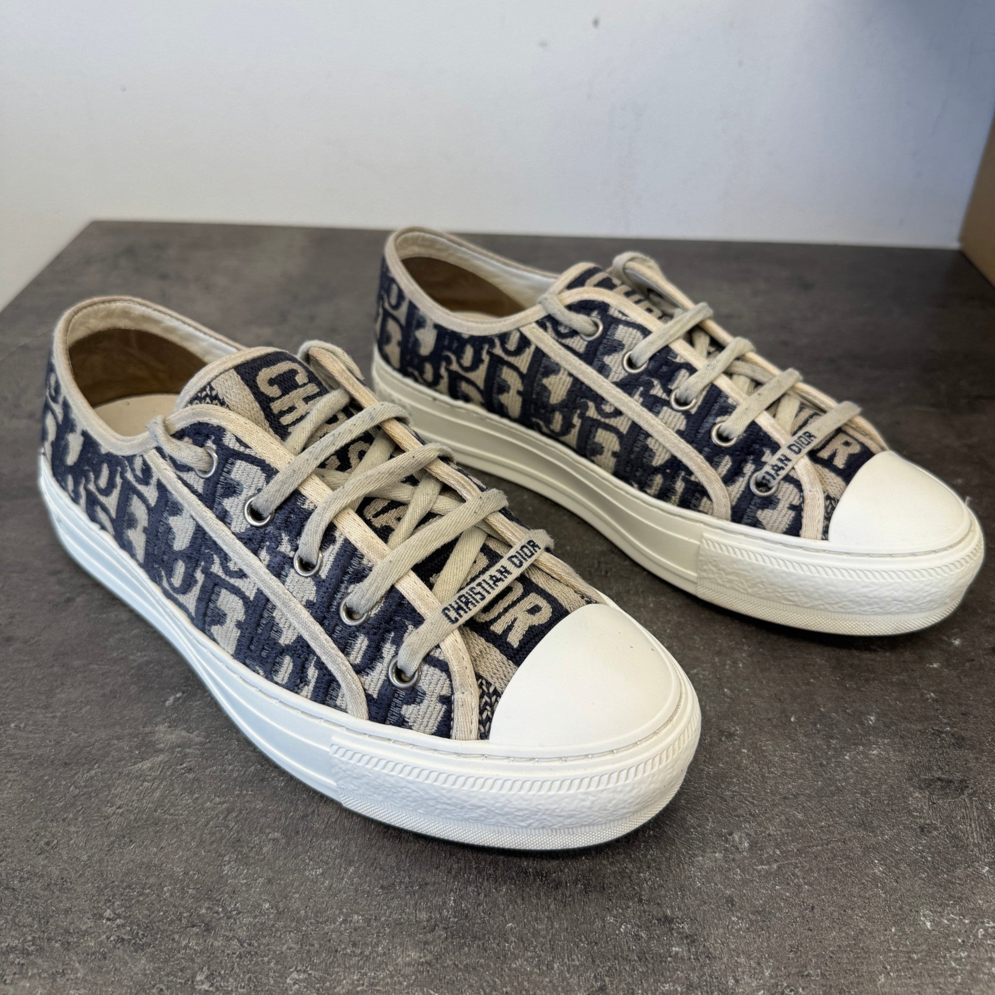 Women's Walk'N'Dior Low Trainers Navy Size EU 38.5 / UK 5.5