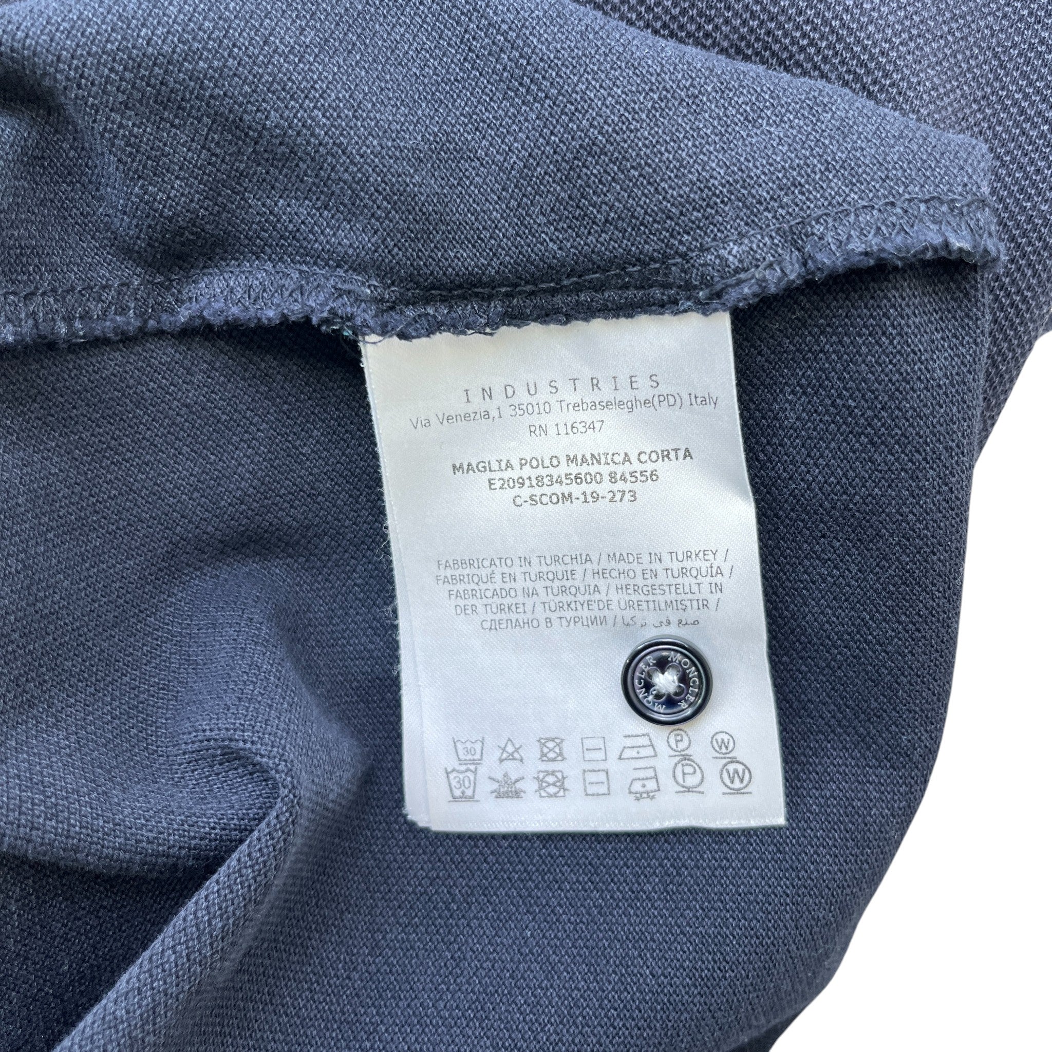 Men's Maglia Manica Corta Polo Shirt Navy Size M