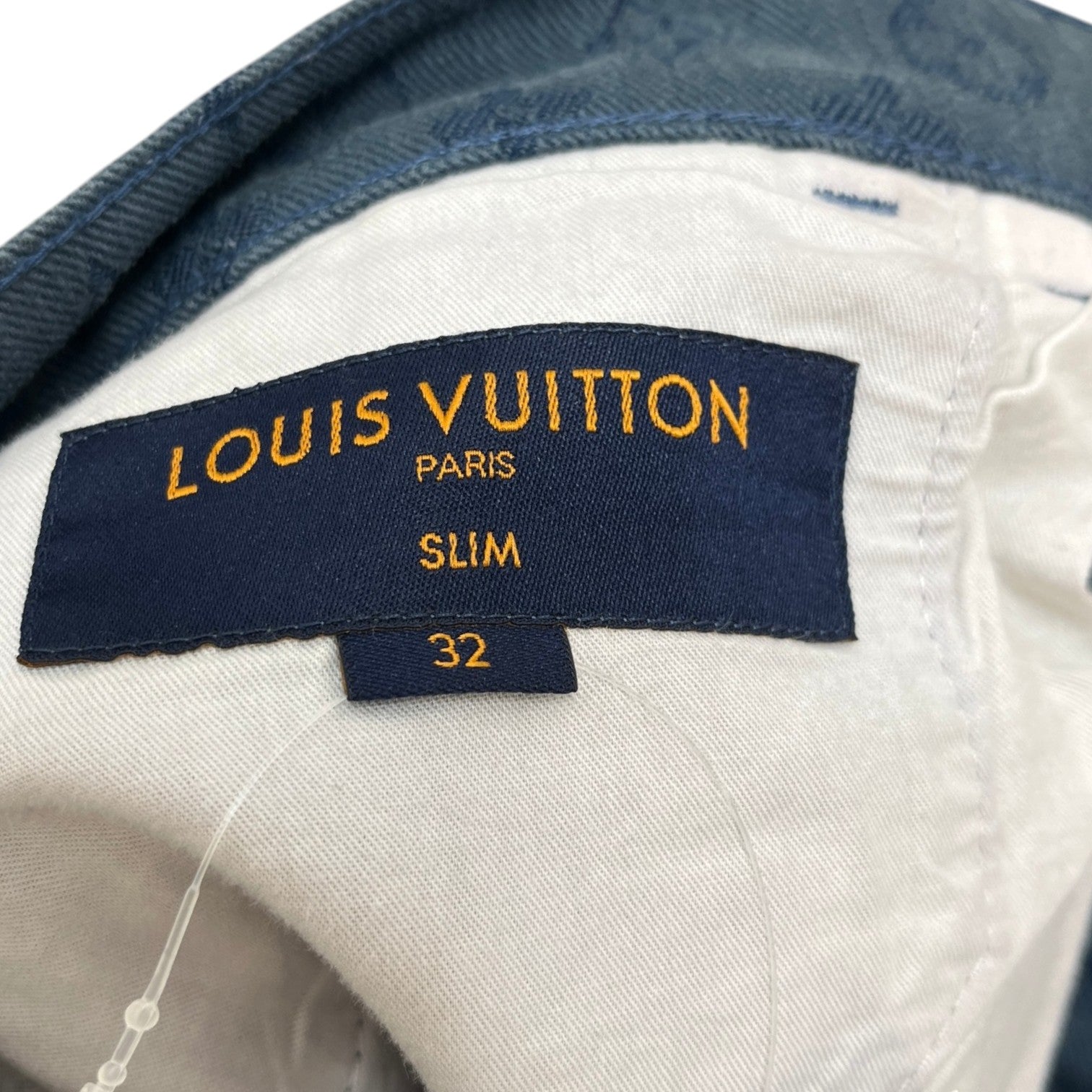 Men's X Virgil Abloh Monogram Slim Jeans Blue Size Waist 32"