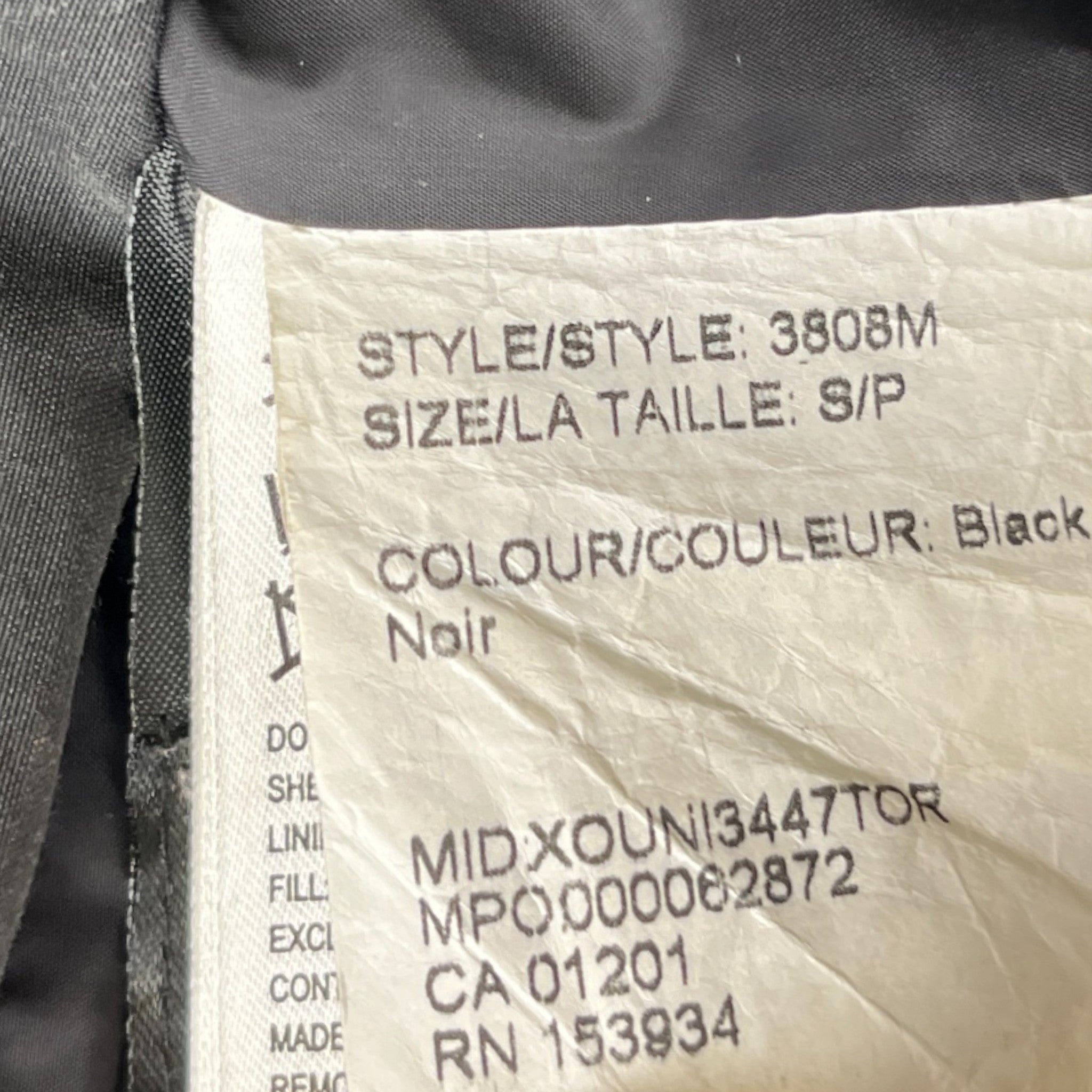 Men's Wyndham Down Jacket Black Size S