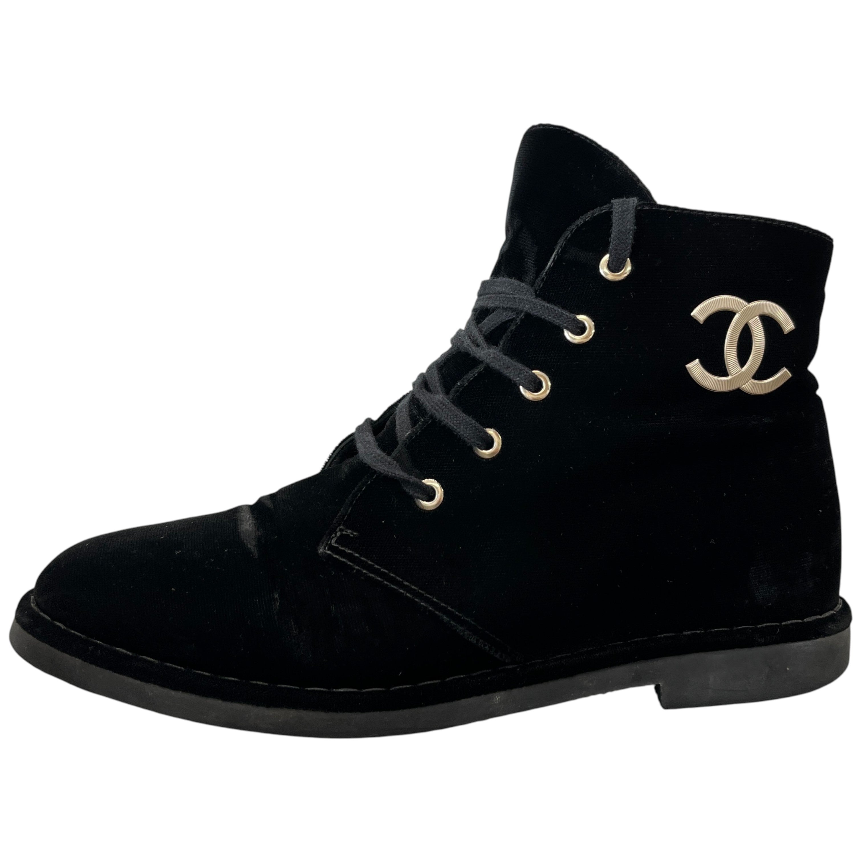 Women's Cc Logo Boots Black Size EU 39 / UK 6