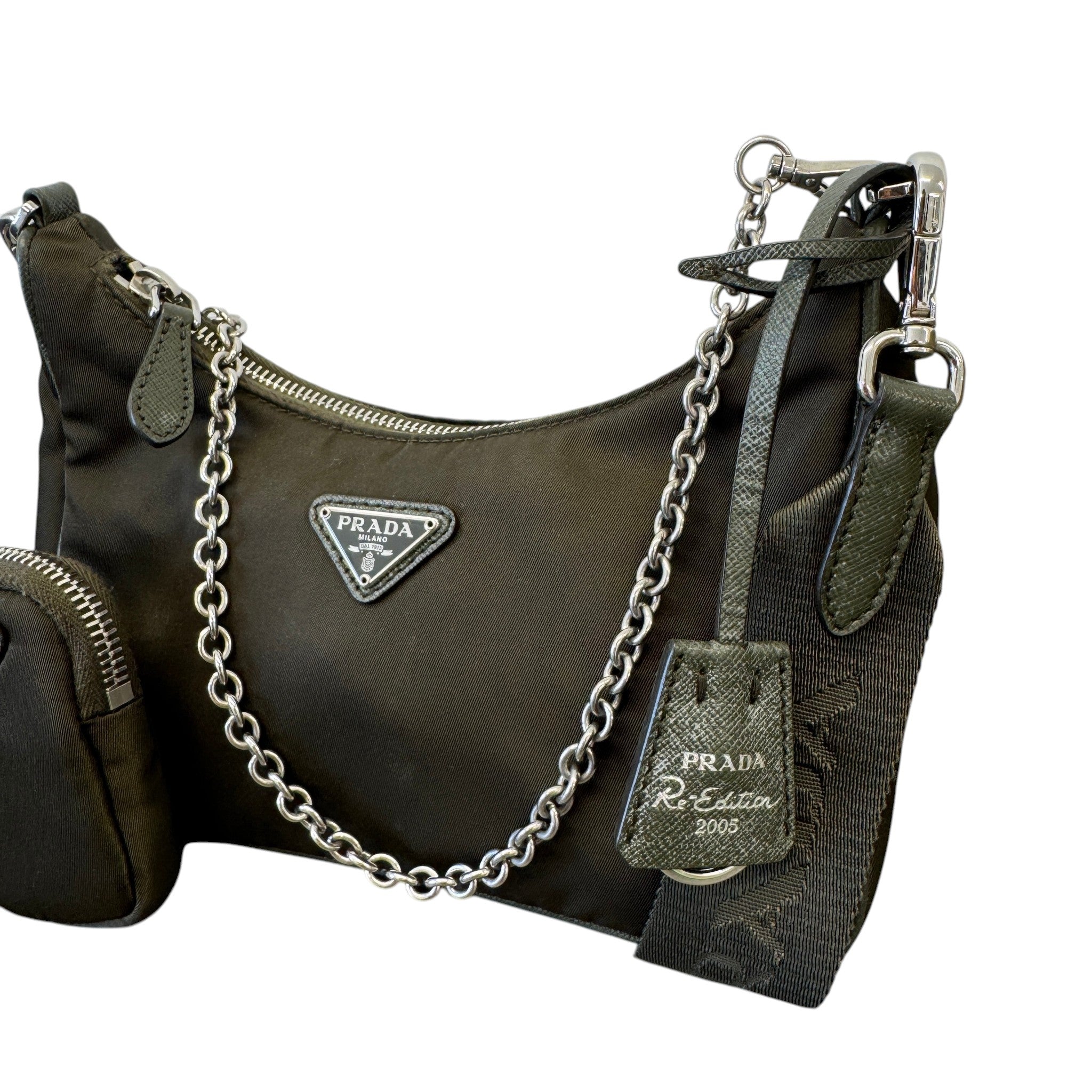 Women's Re-Edition 2005 Re-Nylon Bag Khaki