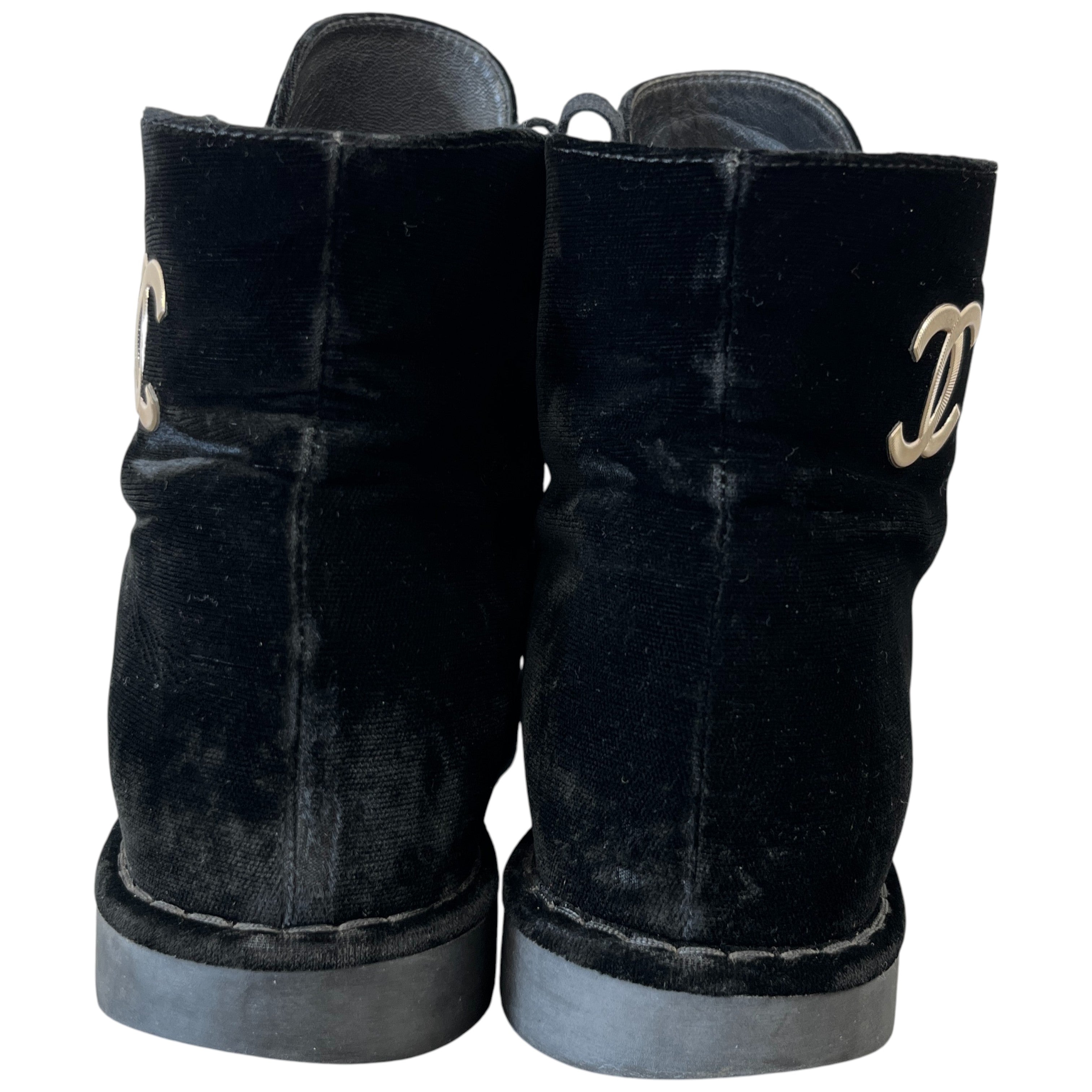 Women's Cc Logo Boots Black Size EU 39 / UK 6