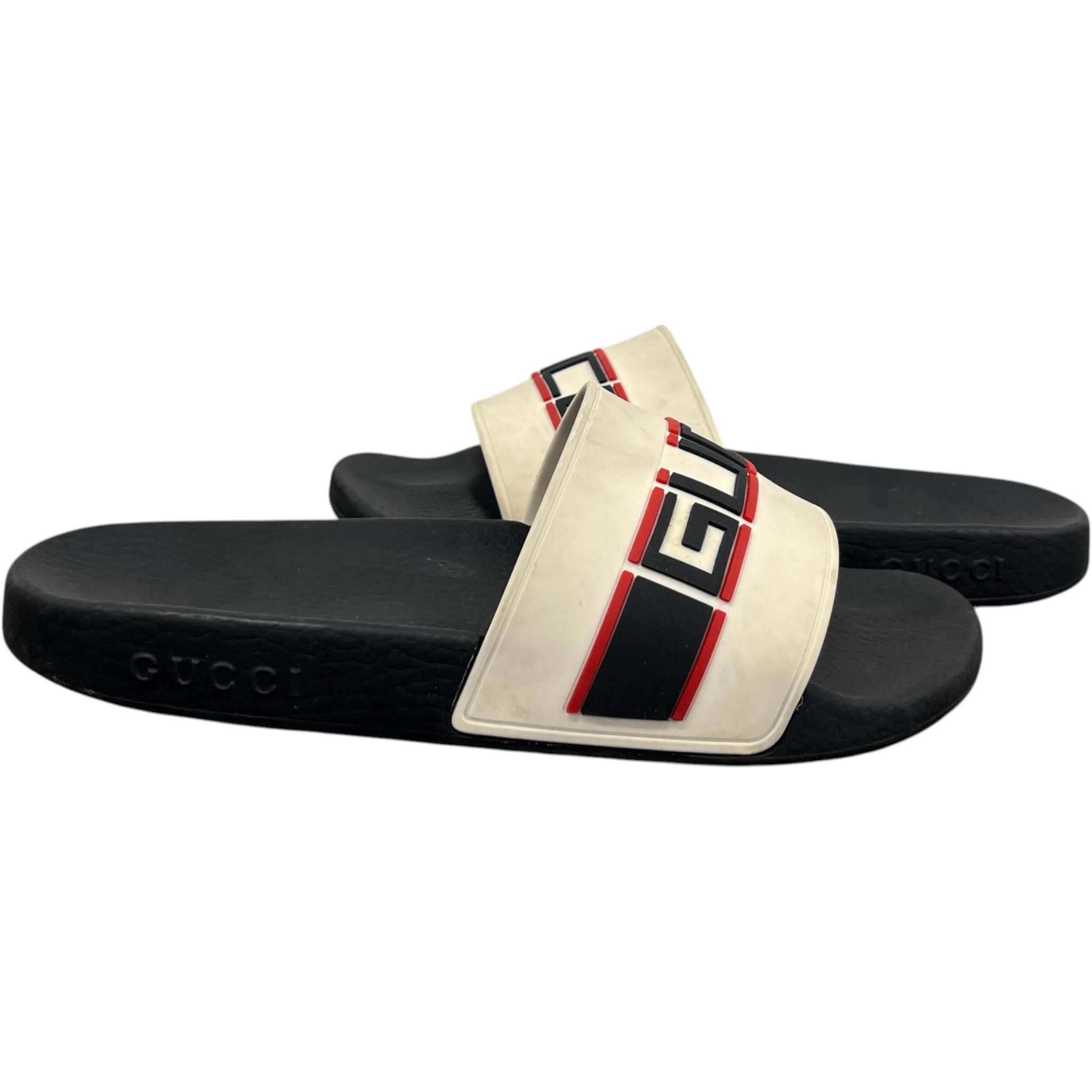 Men's Logo Pool Slides Black Size EU 41 / UK 7