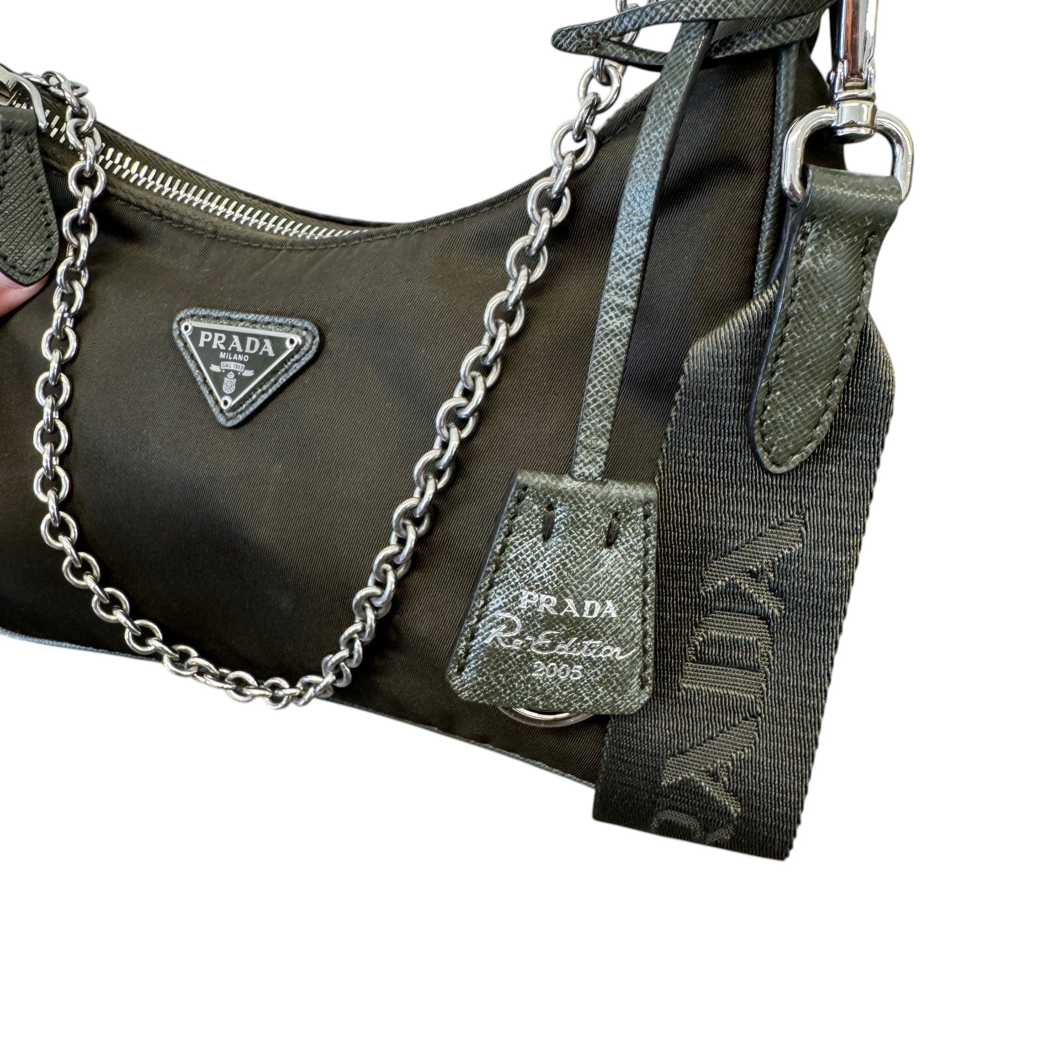 Women's Re-Edition 2005 Re-Nylon Bag Khaki