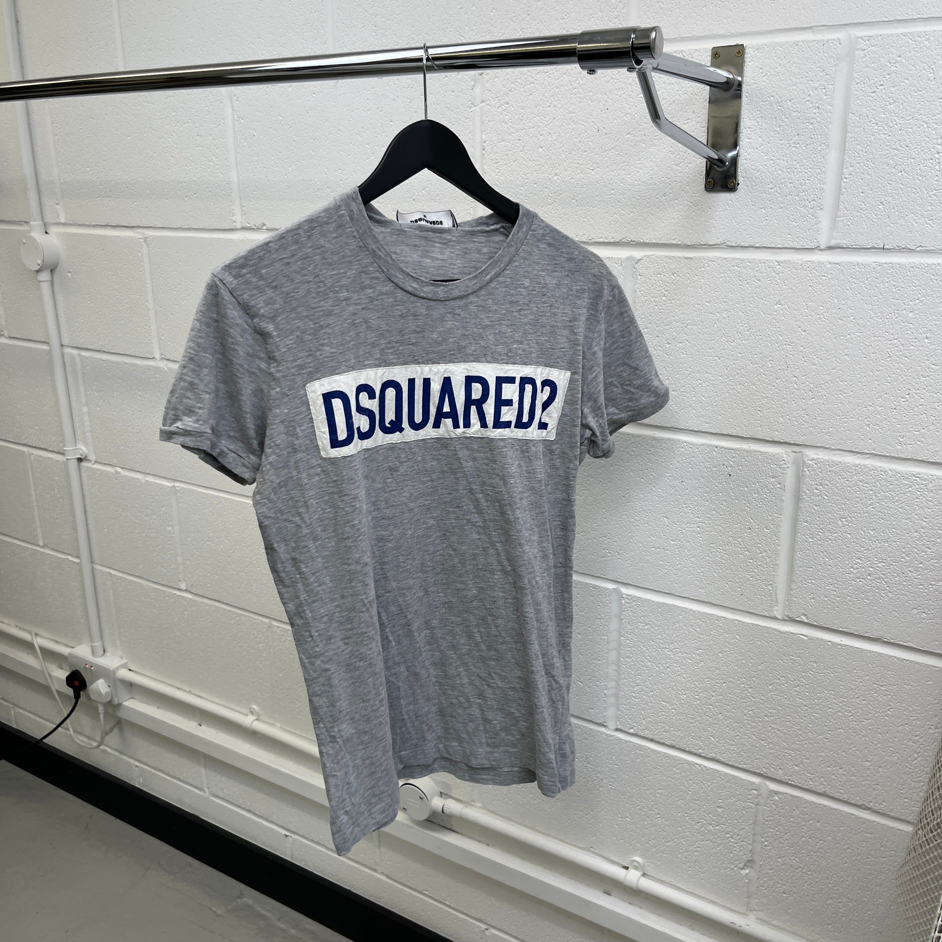 Men's Logo Print T-Shirt Grey Size M