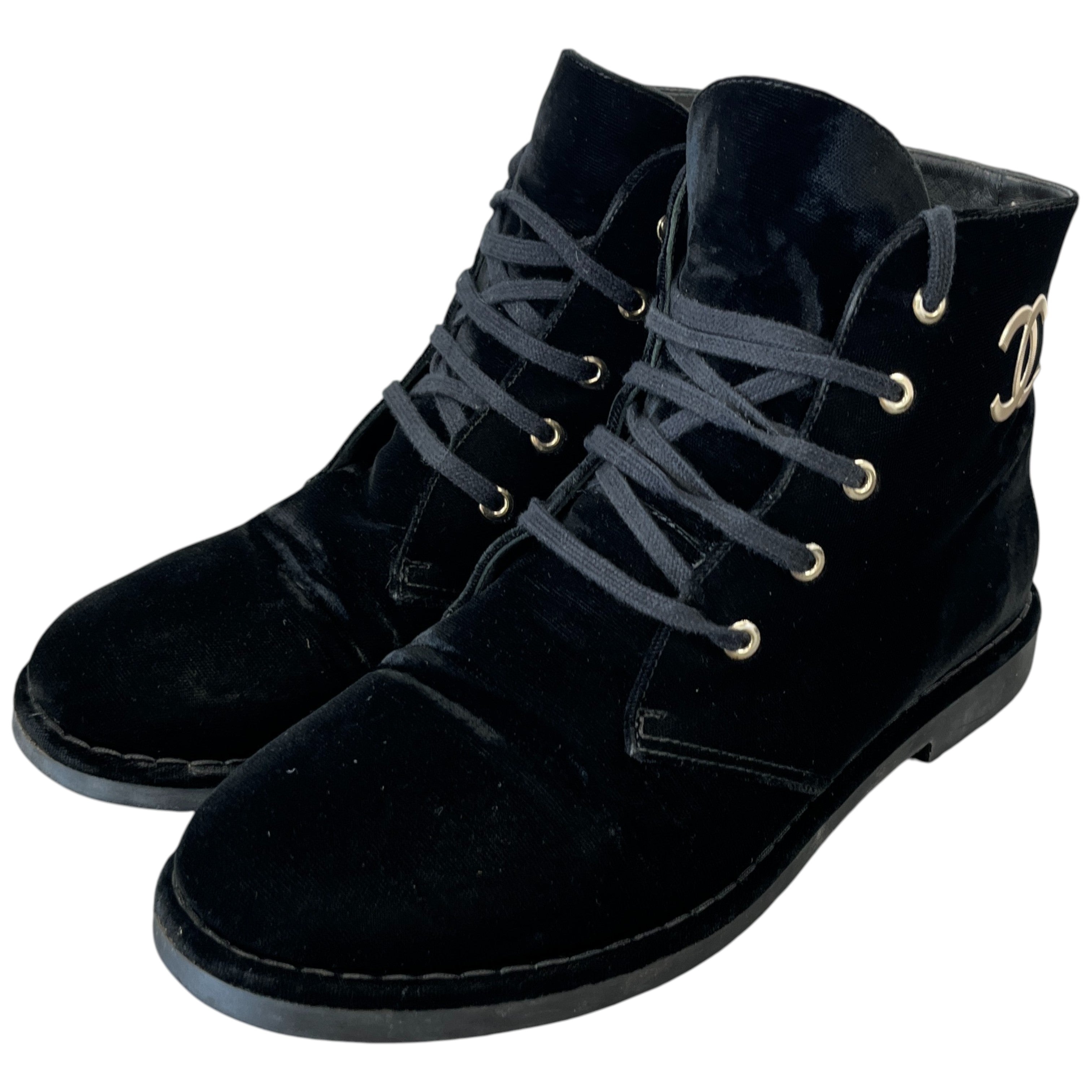 Women's Cc Logo Boots Black Size EU 39 / UK 6