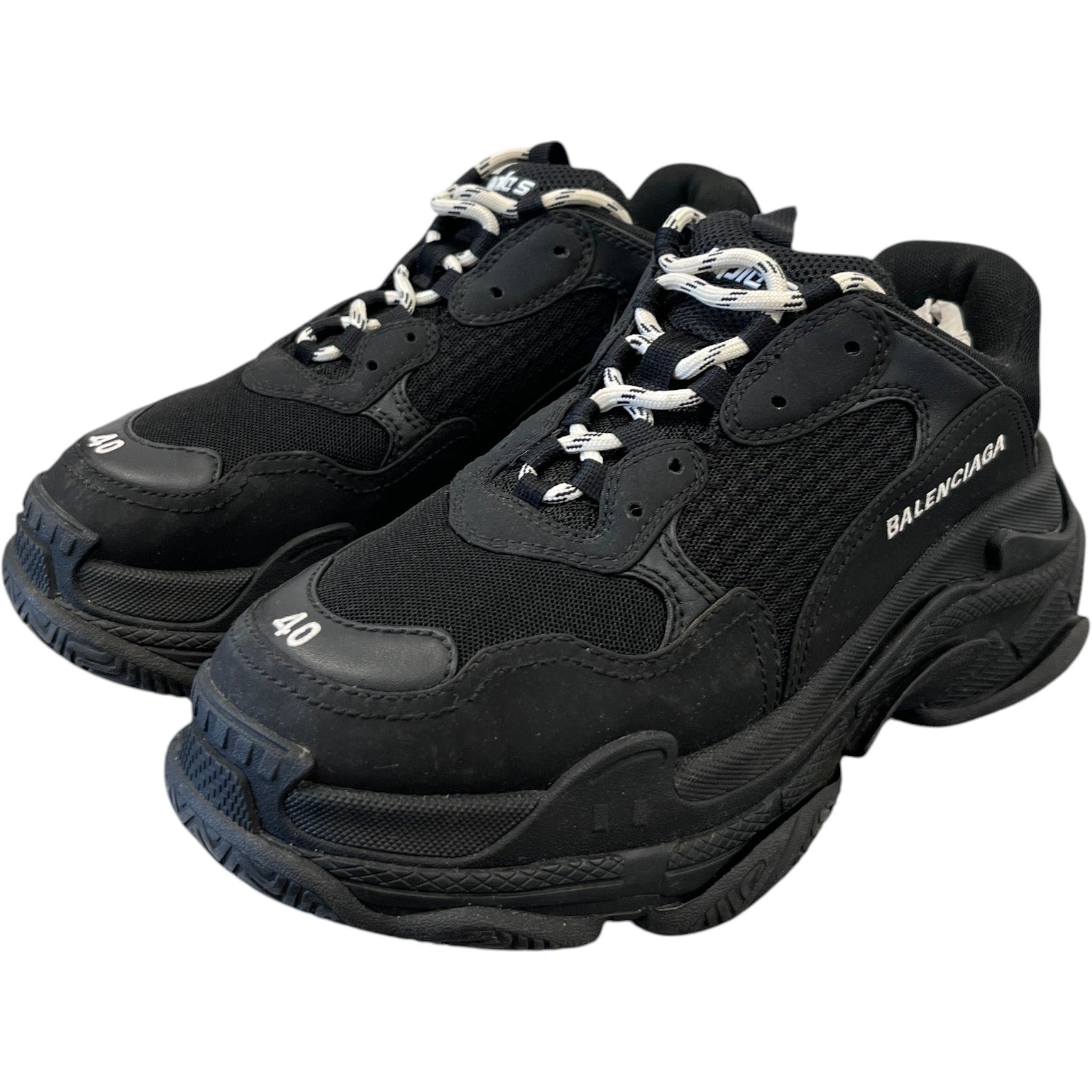 Men's Triple S Low Trainers Black Size EU 40 / UK 6