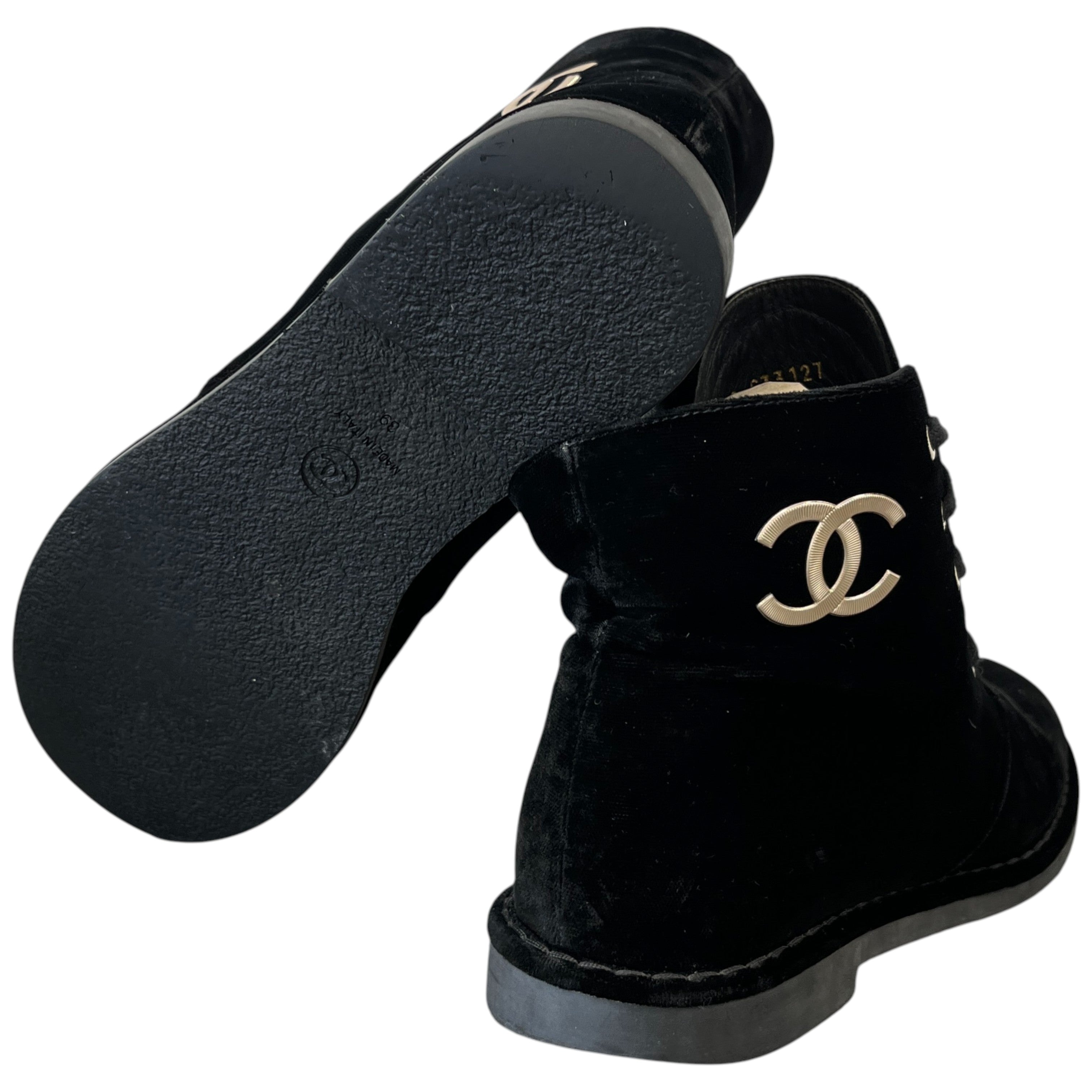Women's Cc Logo Boots Black Size EU 39 / UK 6