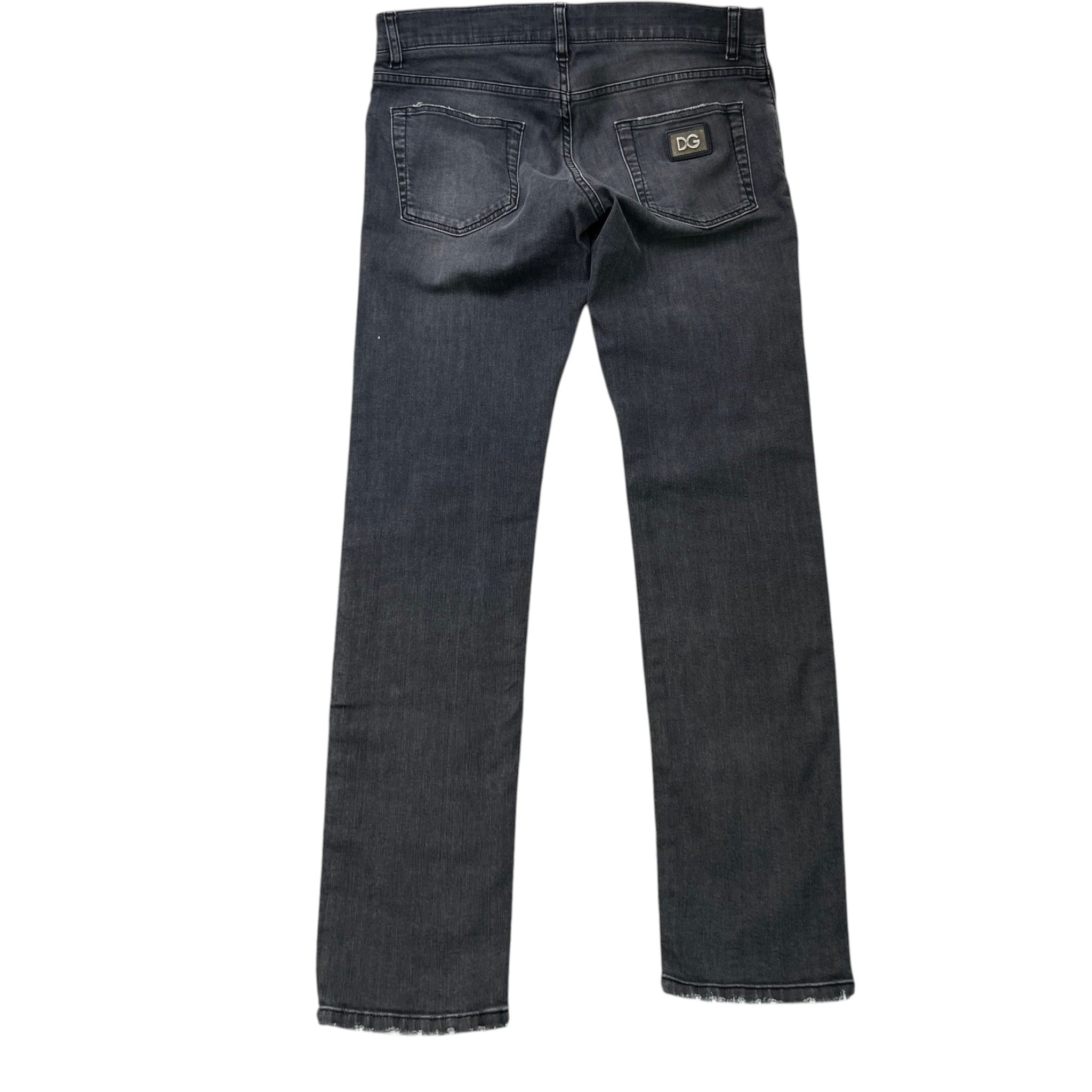 Men's Logo Patch Skinny Jeans Charcoal Size IT 48 / UK 32