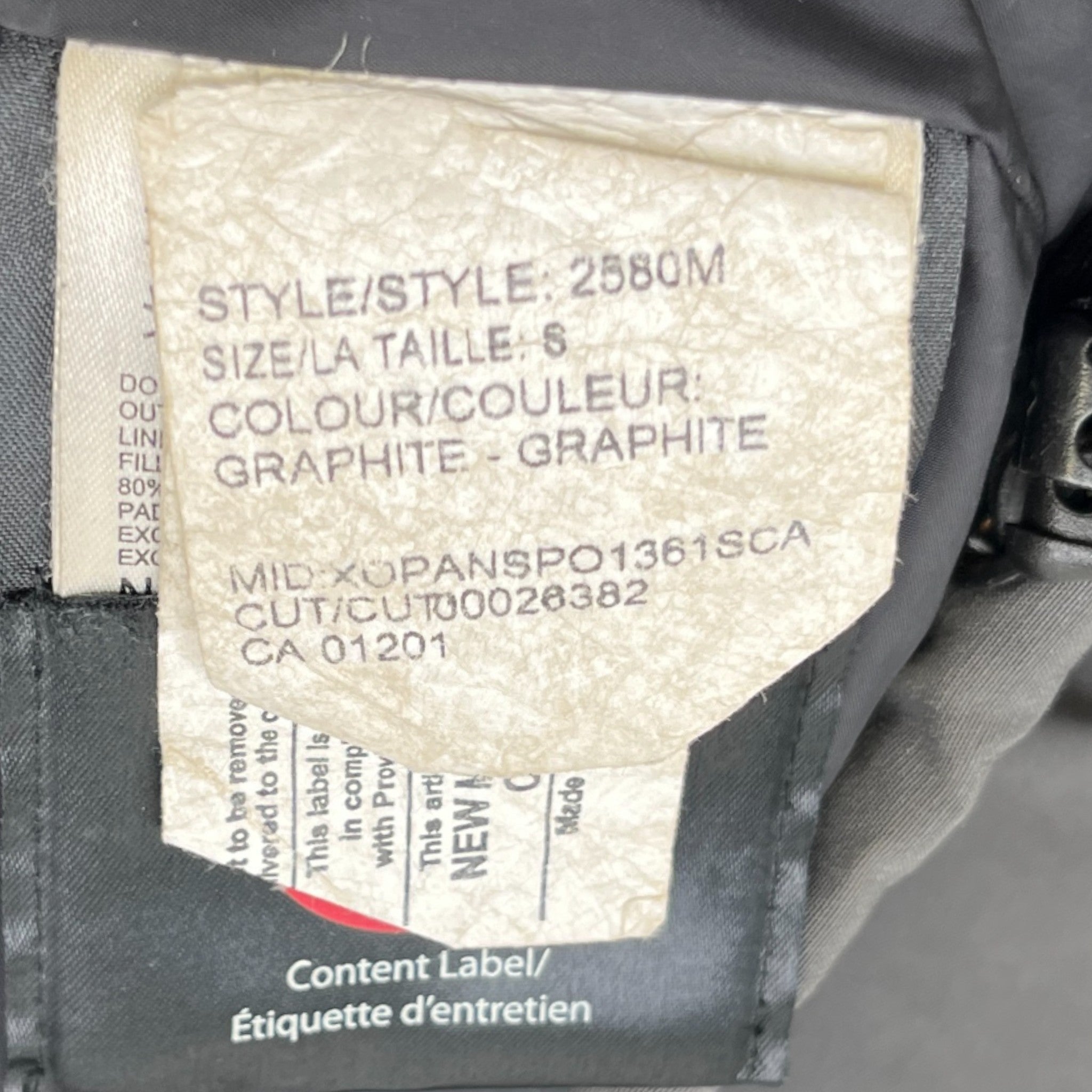 Men's Emory Down Jacket Grey Size S