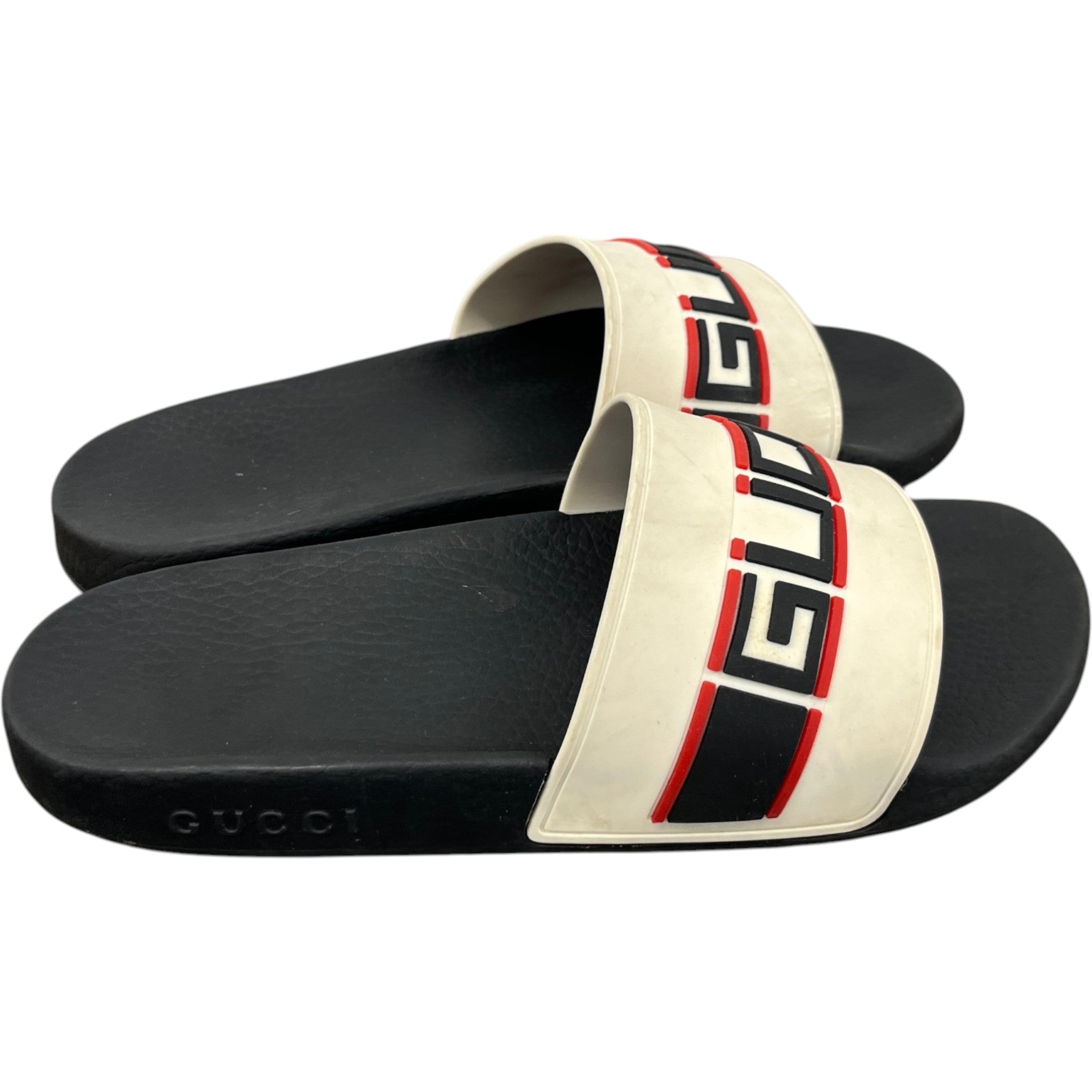 Men's Logo Pool Slides Black Size EU 41 / UK 7