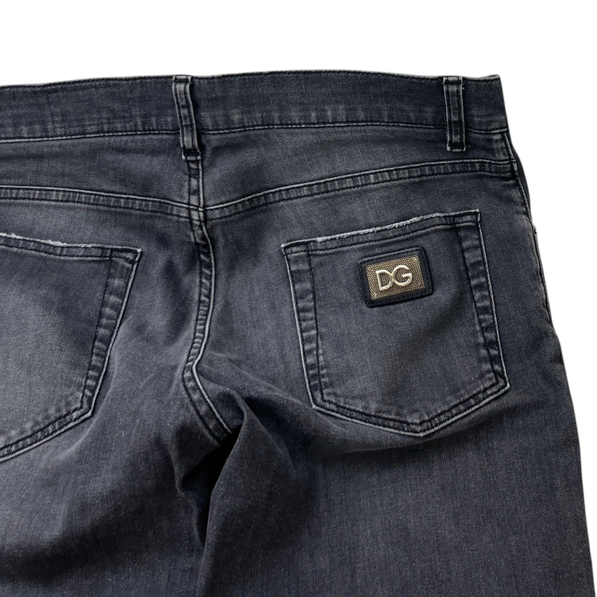 Men's Logo Patch Skinny Jeans Charcoal Size IT 48 / UK 32