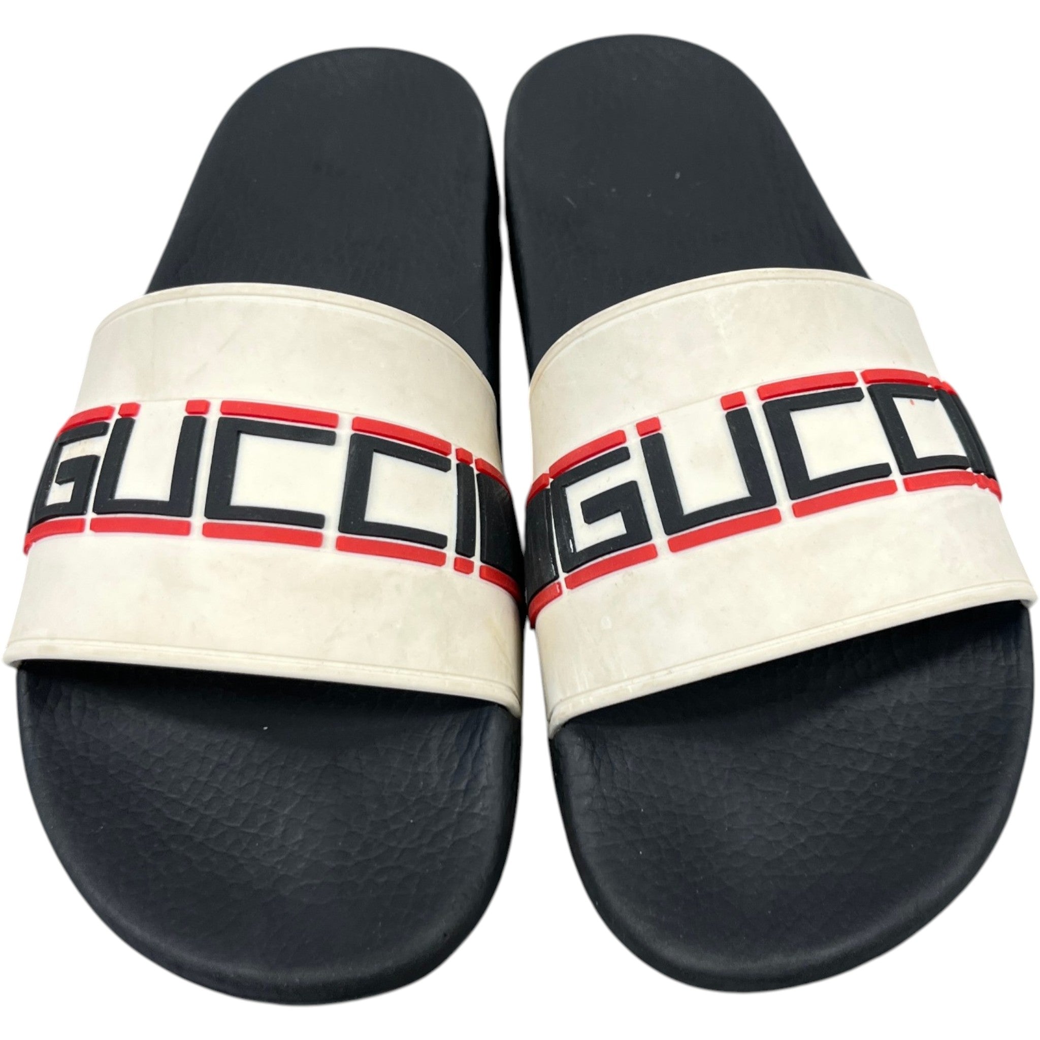 Men's Logo Pool Slides Black Size EU 41 / UK 7