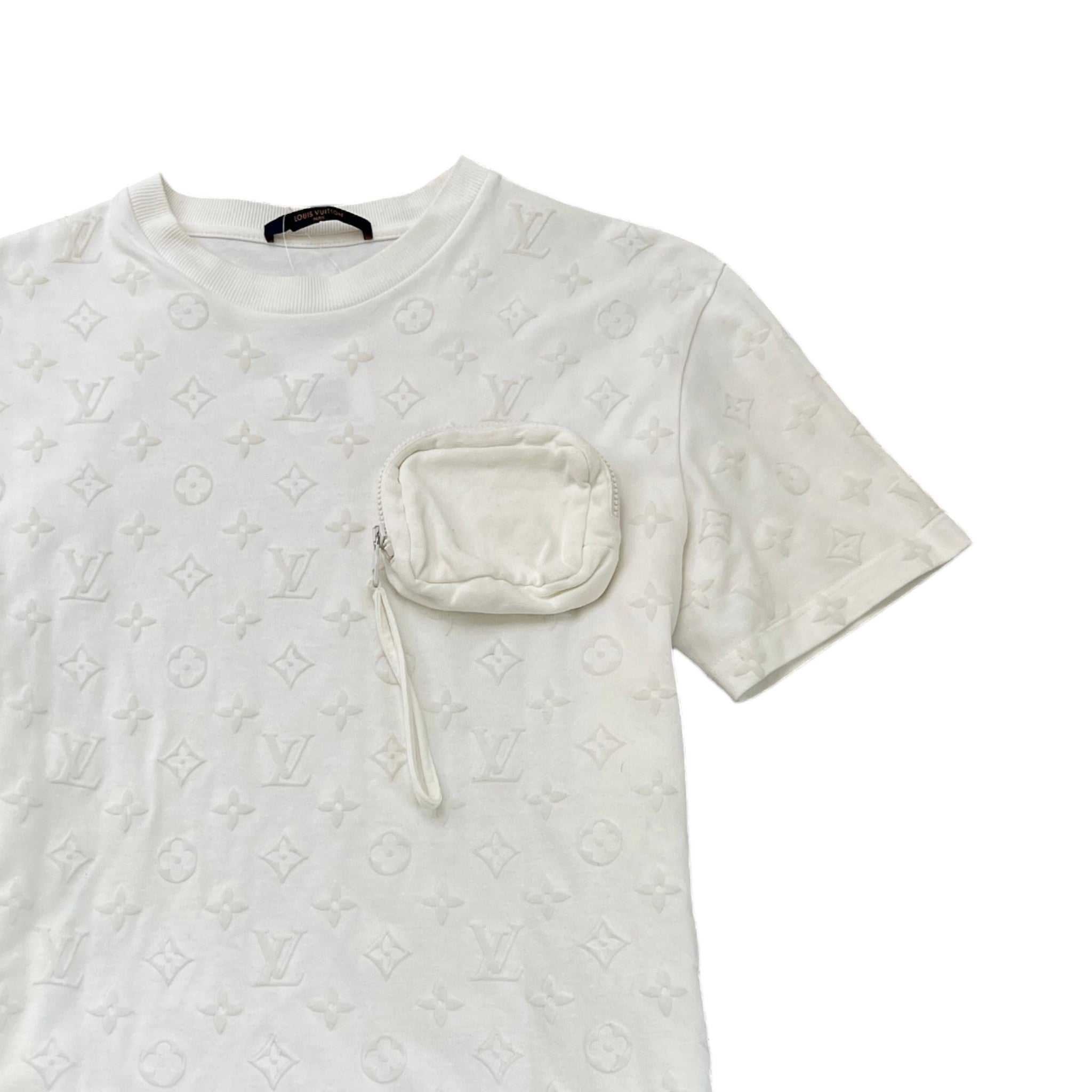 Men's Monogram Jacquard T-Shirt Cream Size M