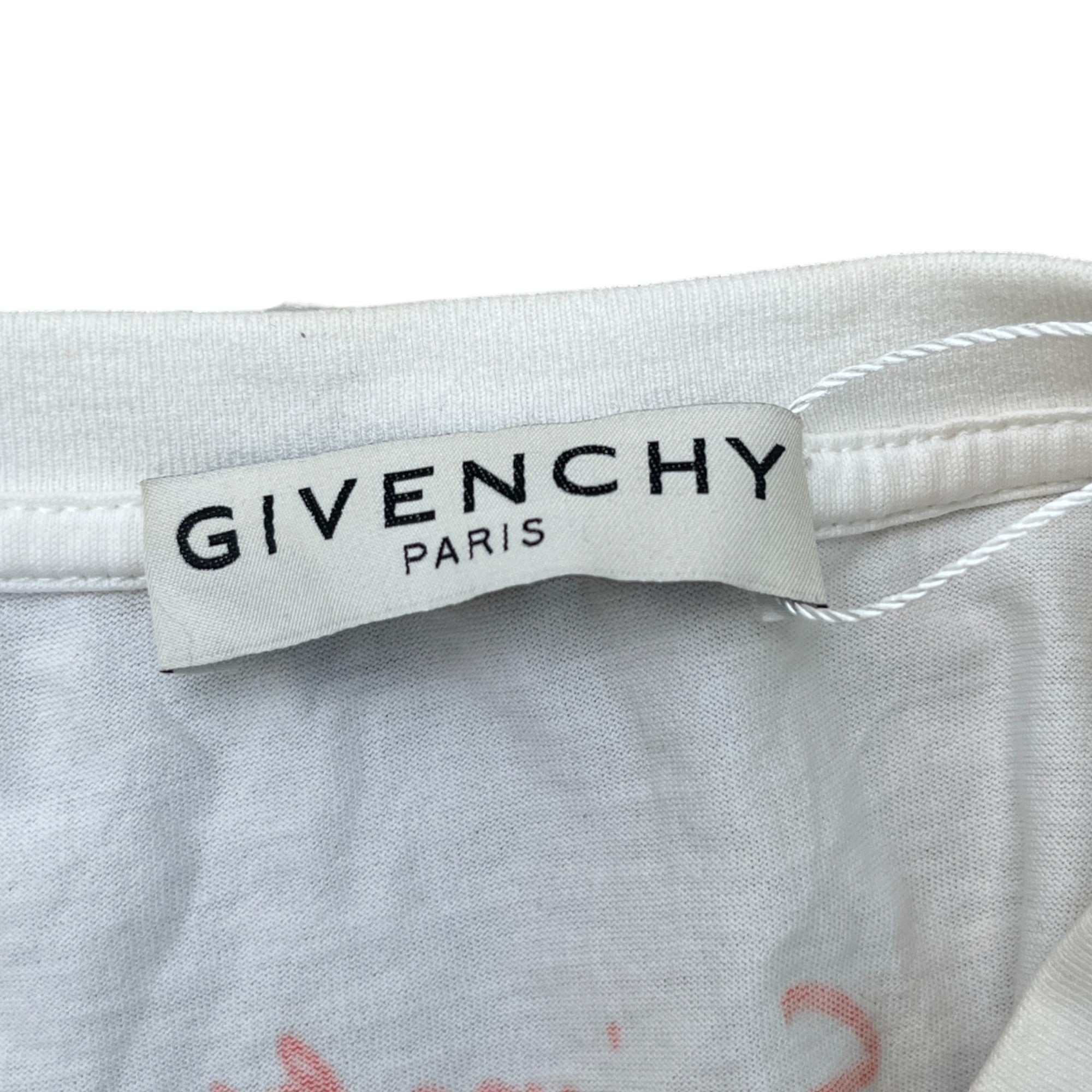 Men's Logo Print T-Shirt White Size XXL