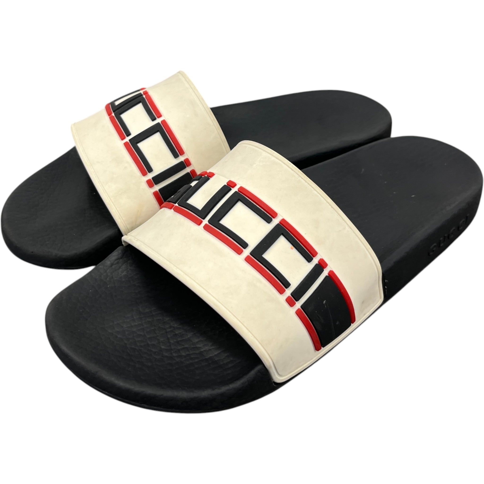 Men's Logo Pool Slides Black Size EU 41 / UK 7