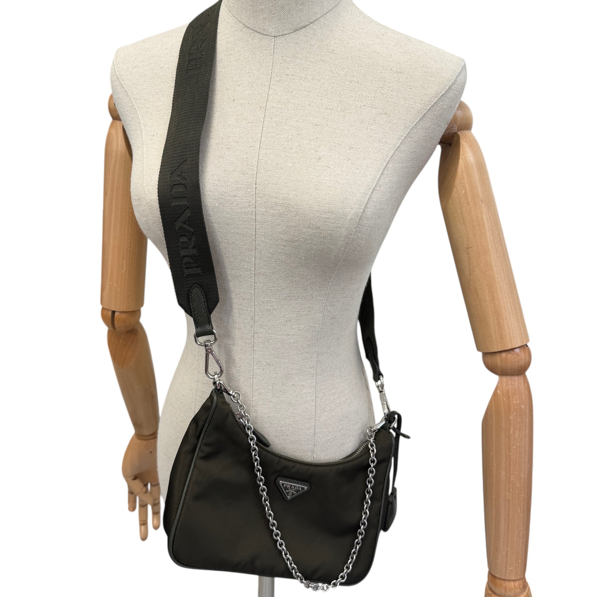 Women's Re-Edition 2005 Re-Nylon Bag Khaki
