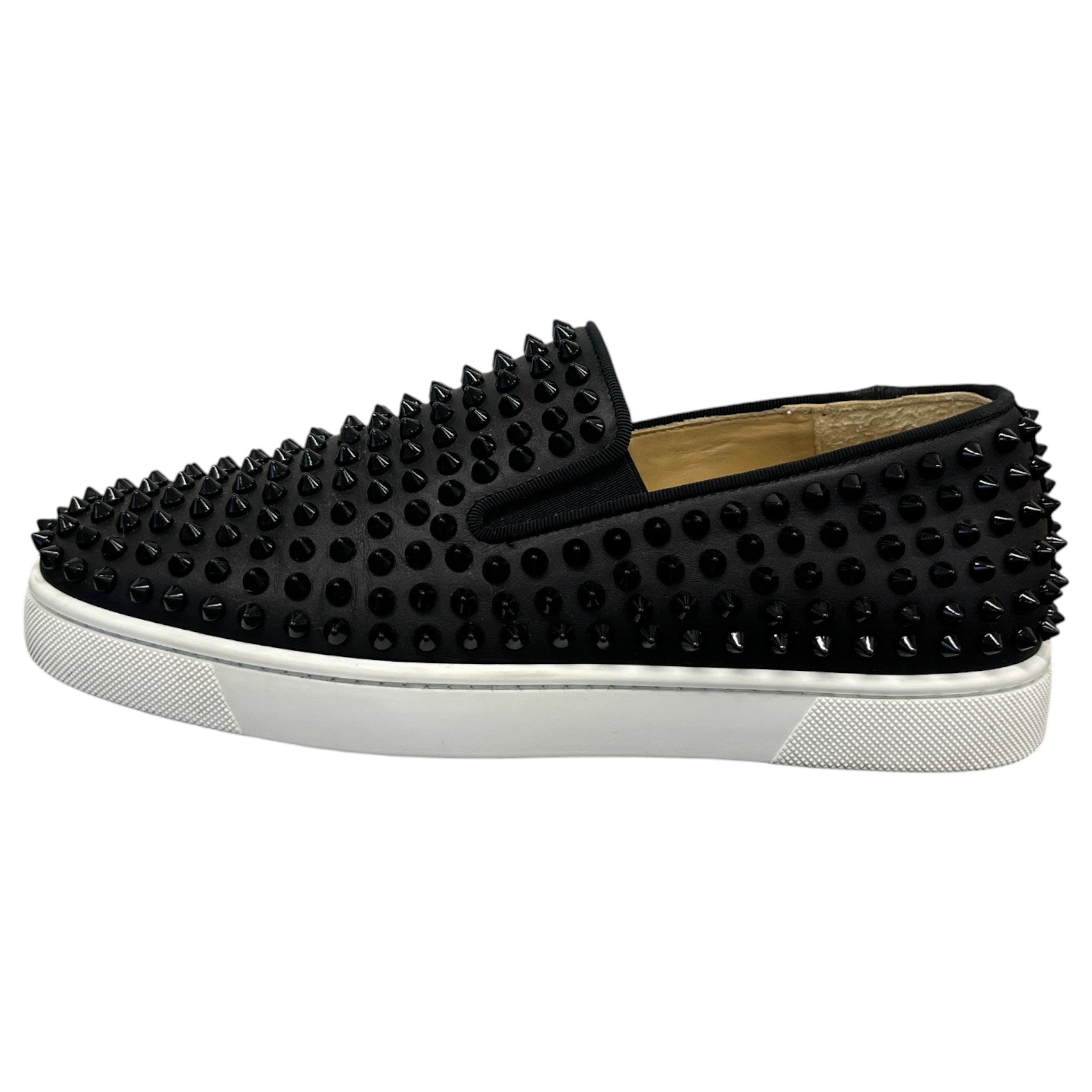 Men's Roller Boat Flat Spike Loafers Black Size EU 40 / UK 6